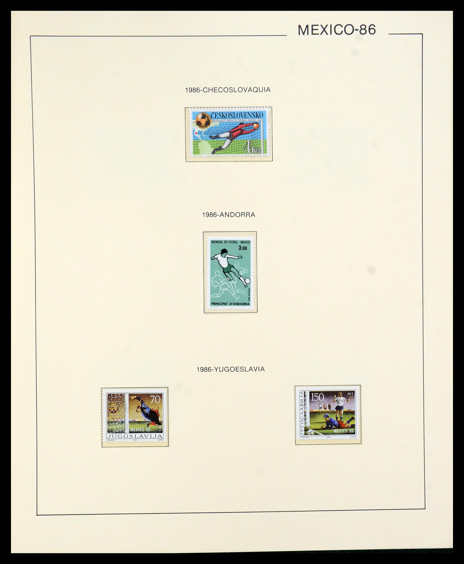 35878 081 - Stamp Collection 35878 1982 and 1986 FIFA World Cup.