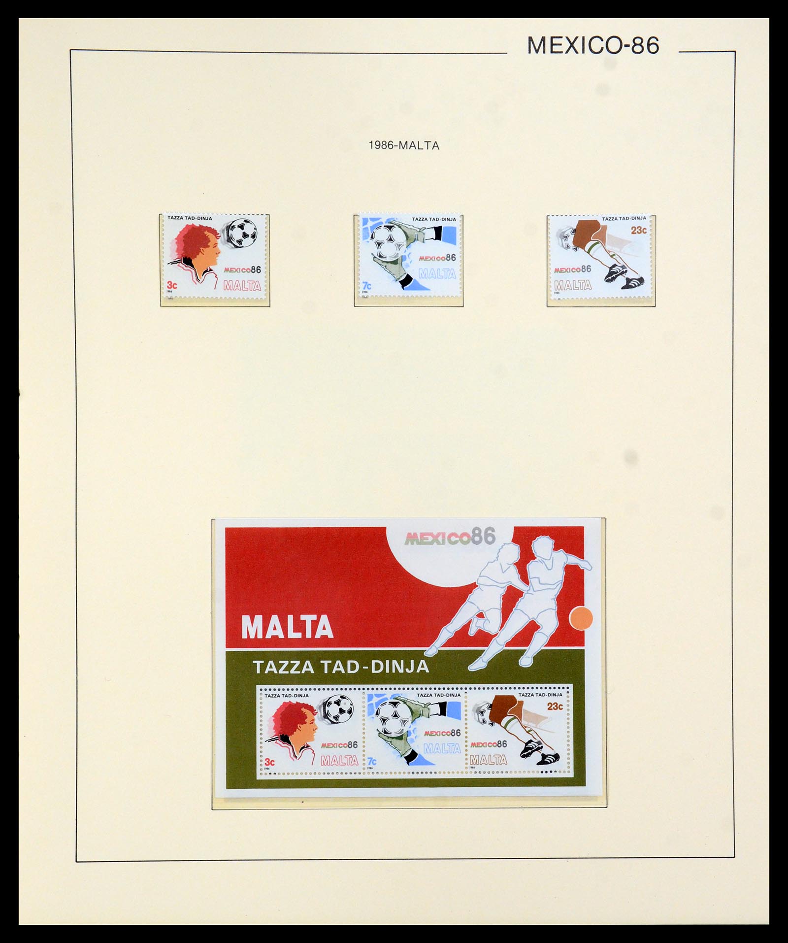 35878 087 - Stamp Collection 35878 1982 and 1986 FIFA World Cup.