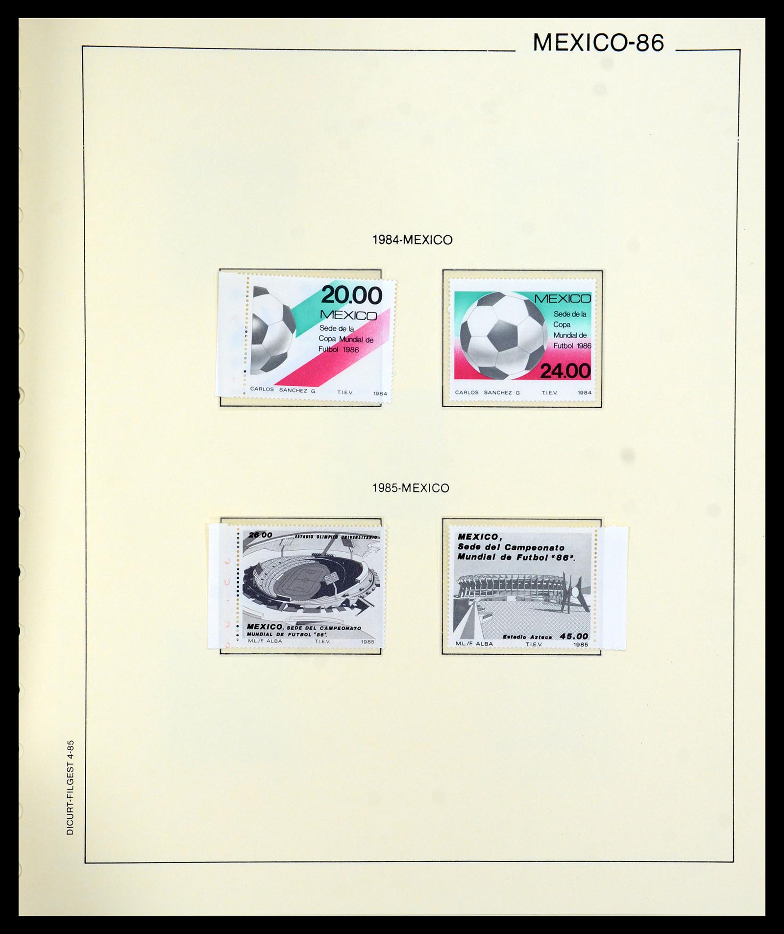35878 090 - Stamp Collection 35878 1982 and 1986 FIFA World Cup.