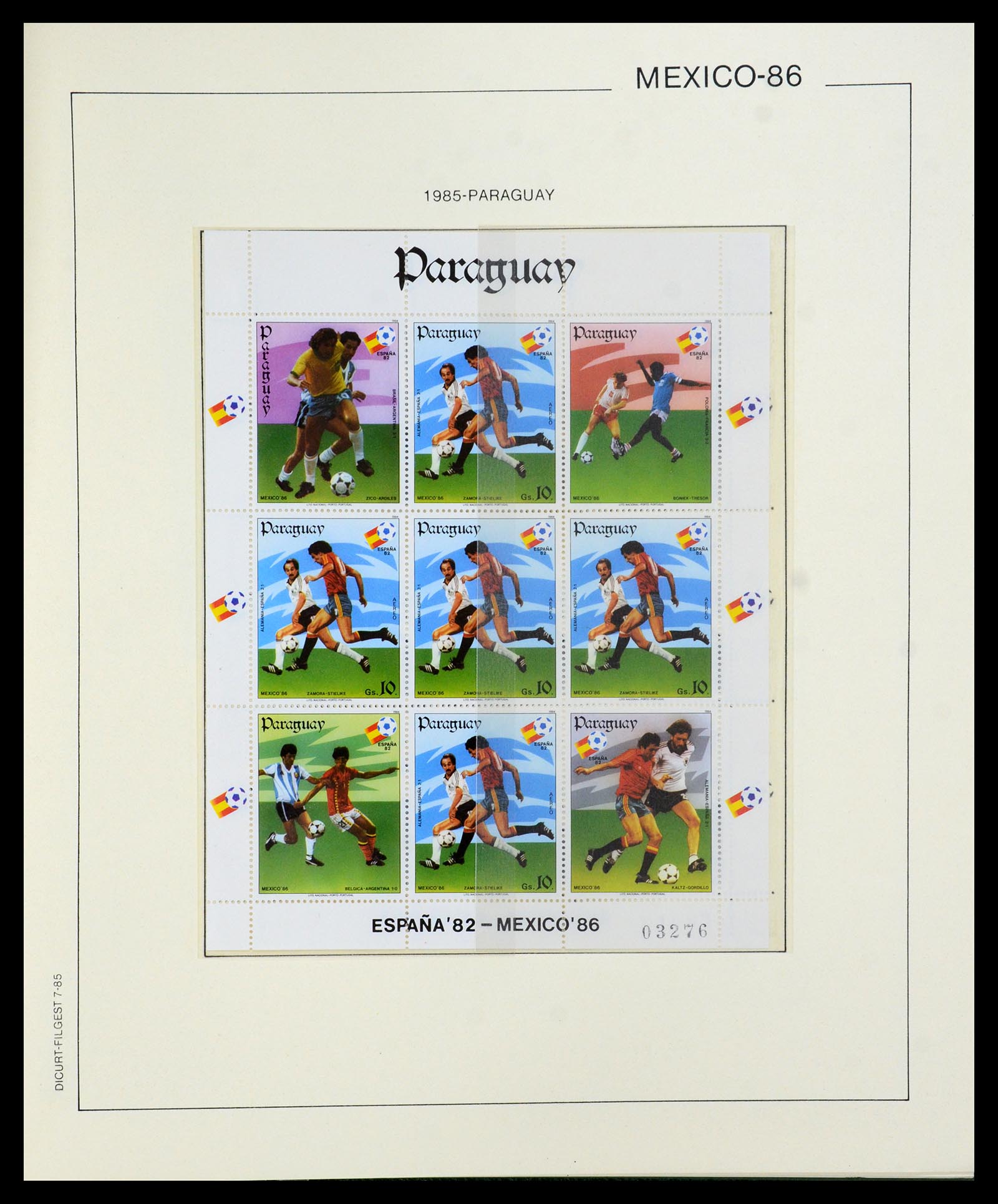 35878 096 - Stamp Collection 35878 1982 and 1986 FIFA World Cup.