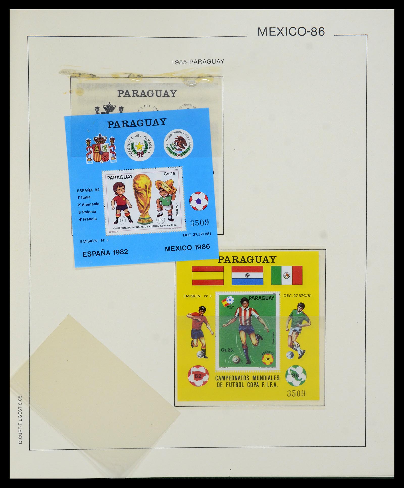 35878 097 - Stamp Collection 35878 1982 and 1986 FIFA World Cup.
