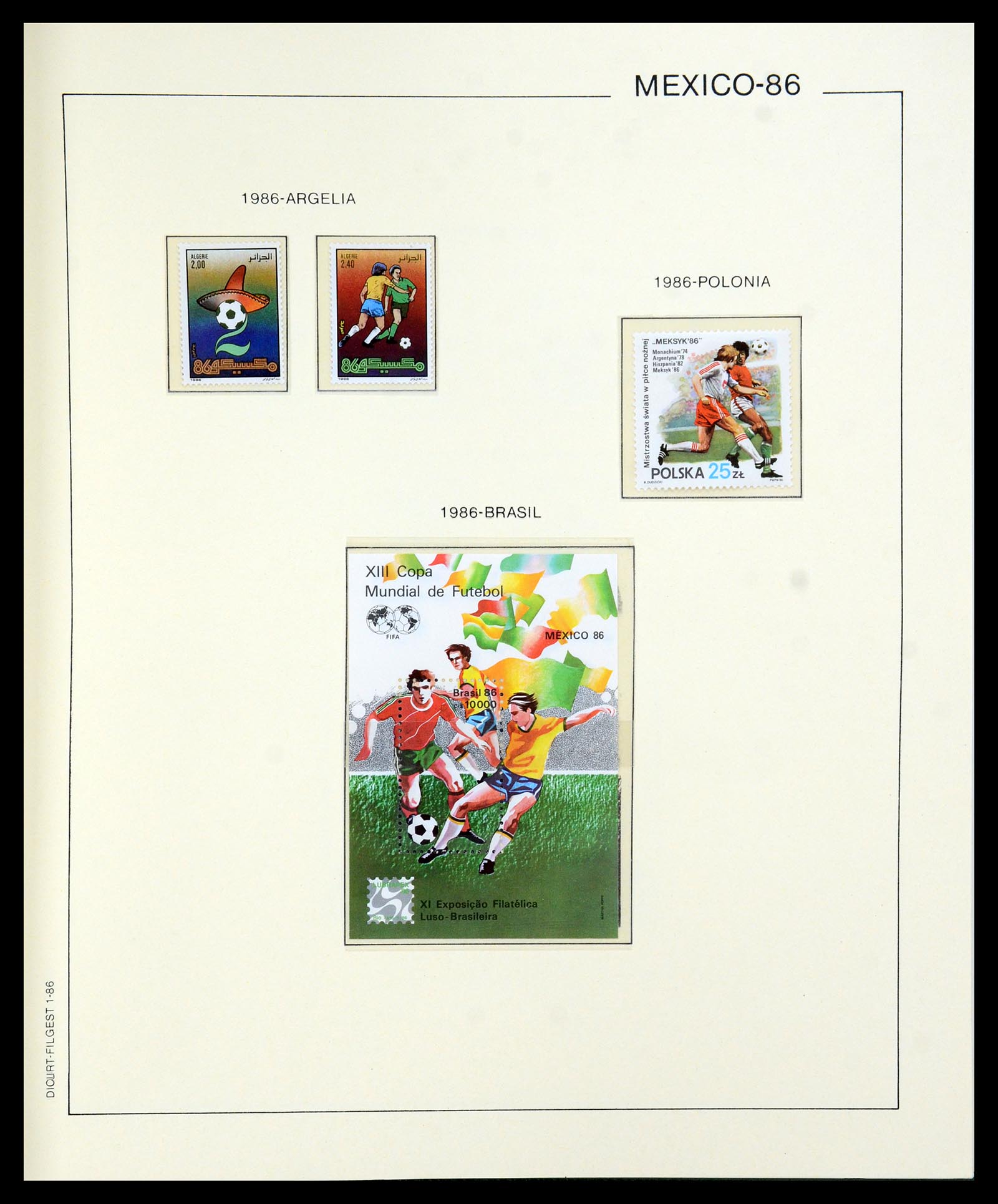 35878 098 - Stamp Collection 35878 1982 and 1986 FIFA World Cup.