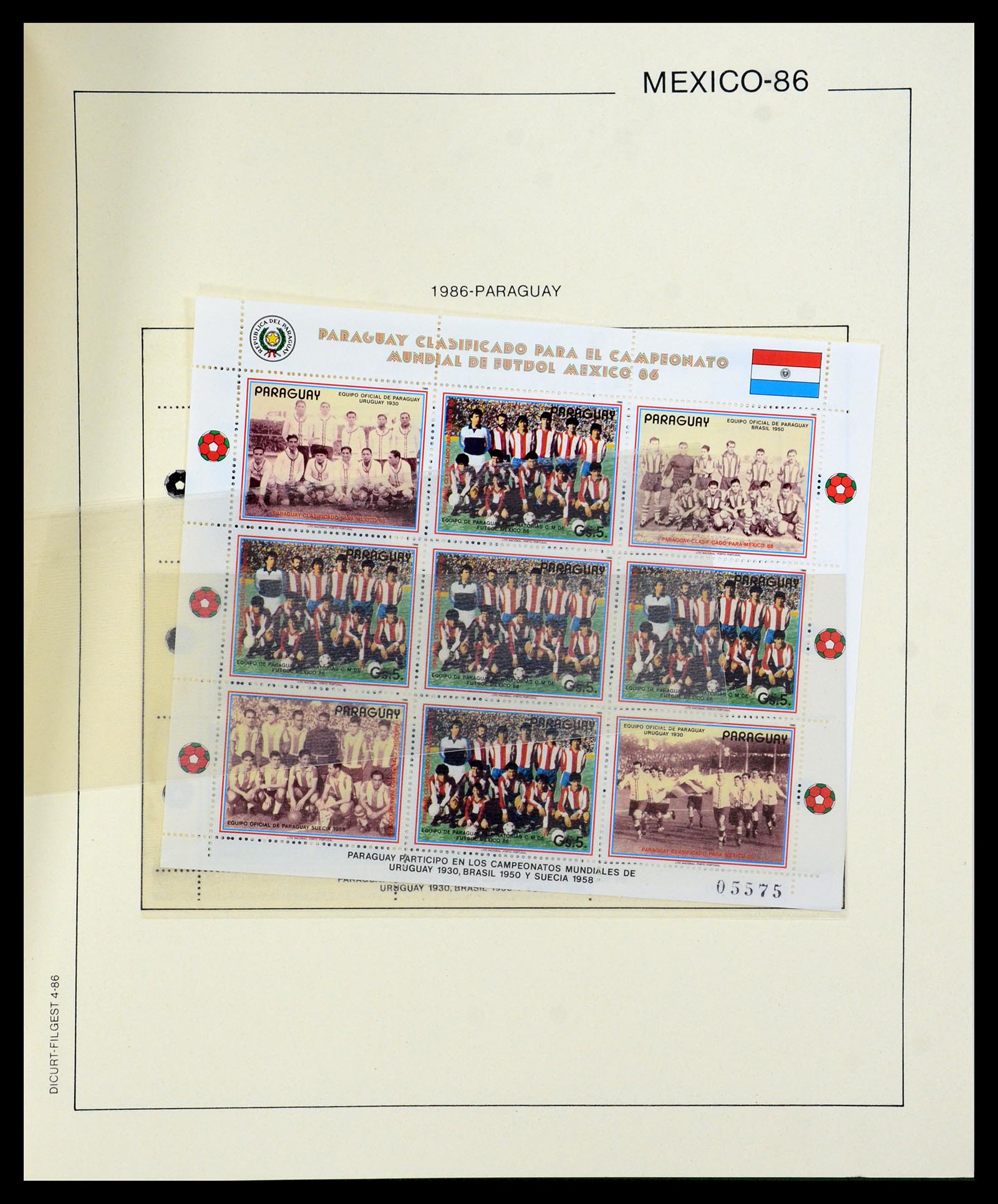 35878 101 - Postzegelverzameling 35878 WK voetbal 1982 en 1986.