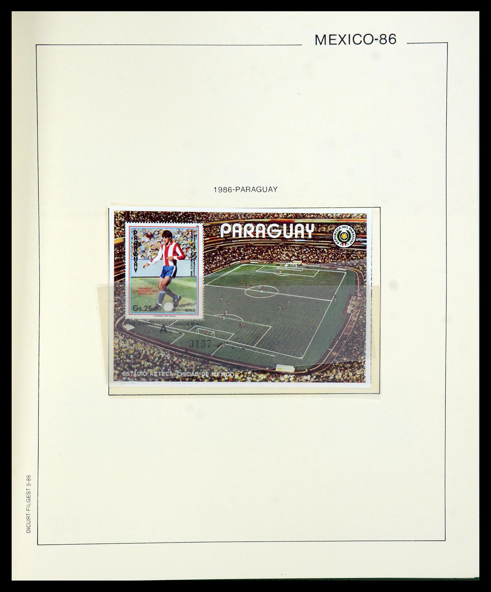 35878 102 - Postzegelverzameling 35878 WK voetbal 1982 en 1986.
