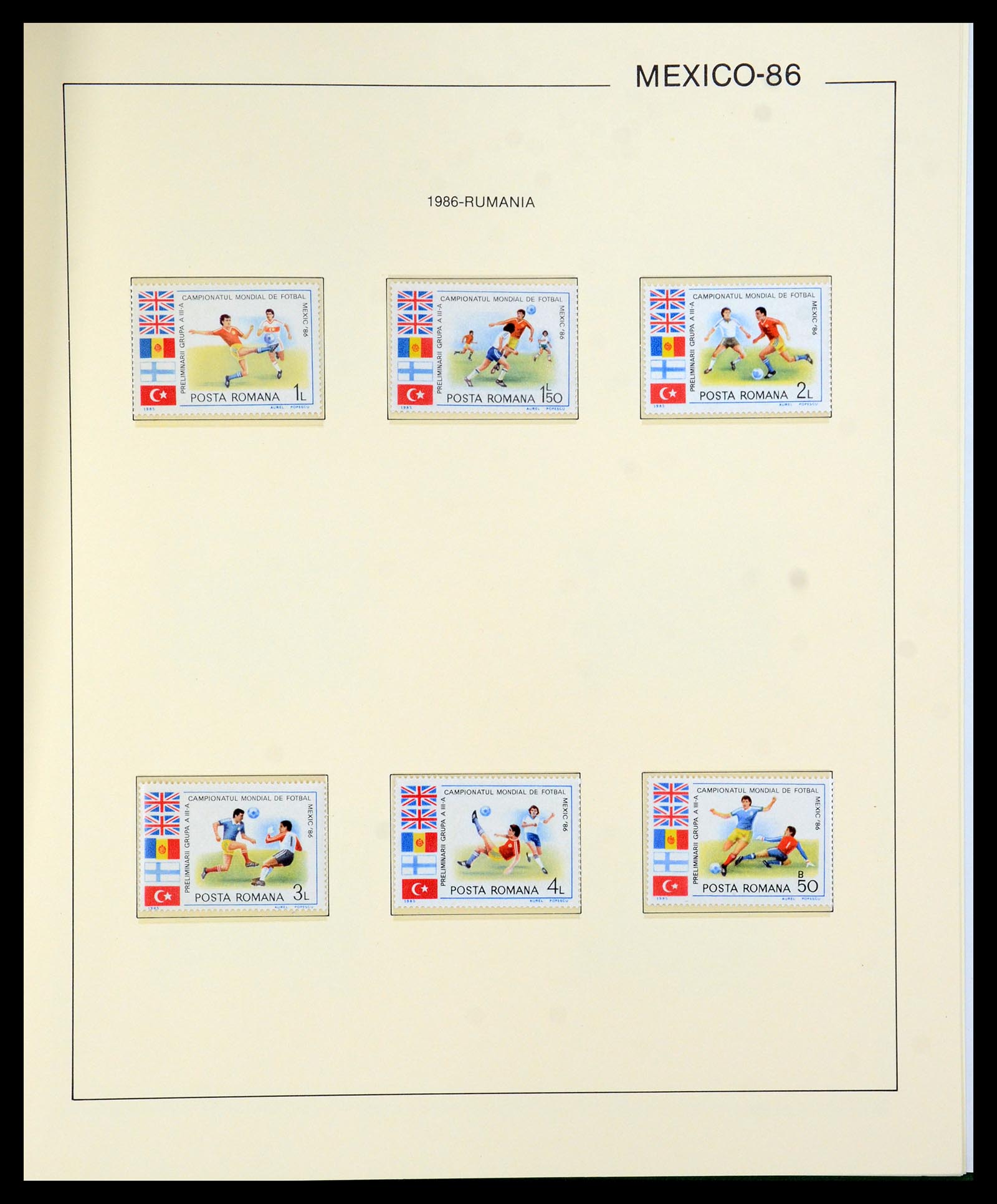 35878 103 - Postzegelverzameling 35878 WK voetbal 1982 en 1986.