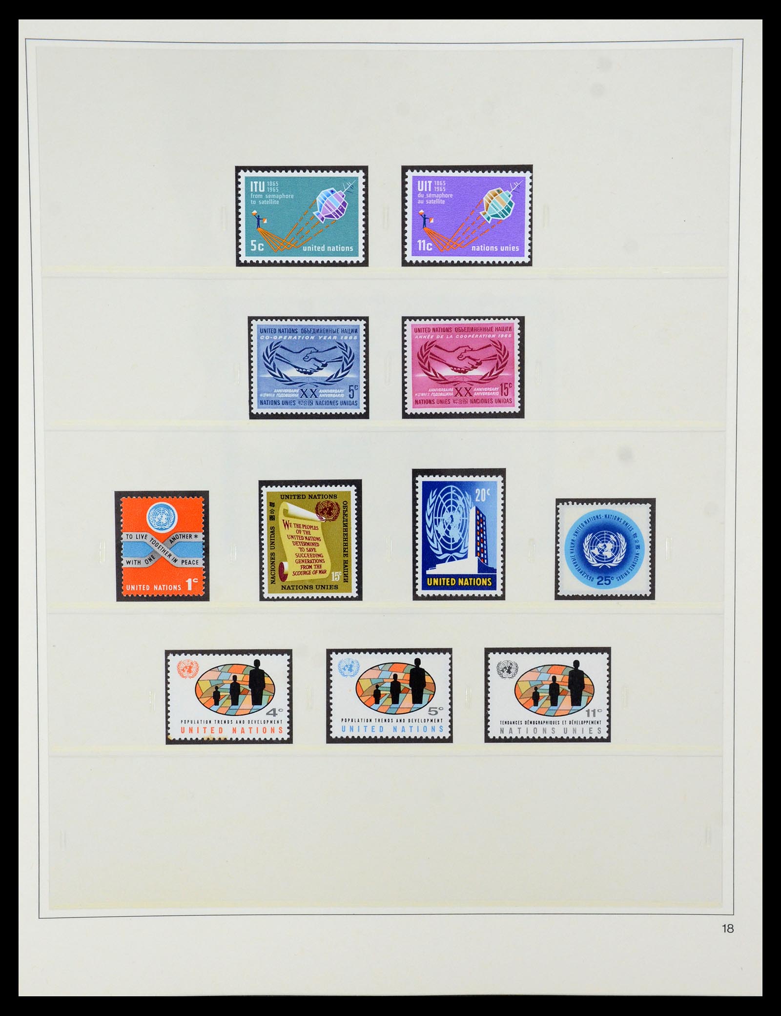 35879 018 - Postzegelverzameling 35879 Verenigde Naties 1951-2012.