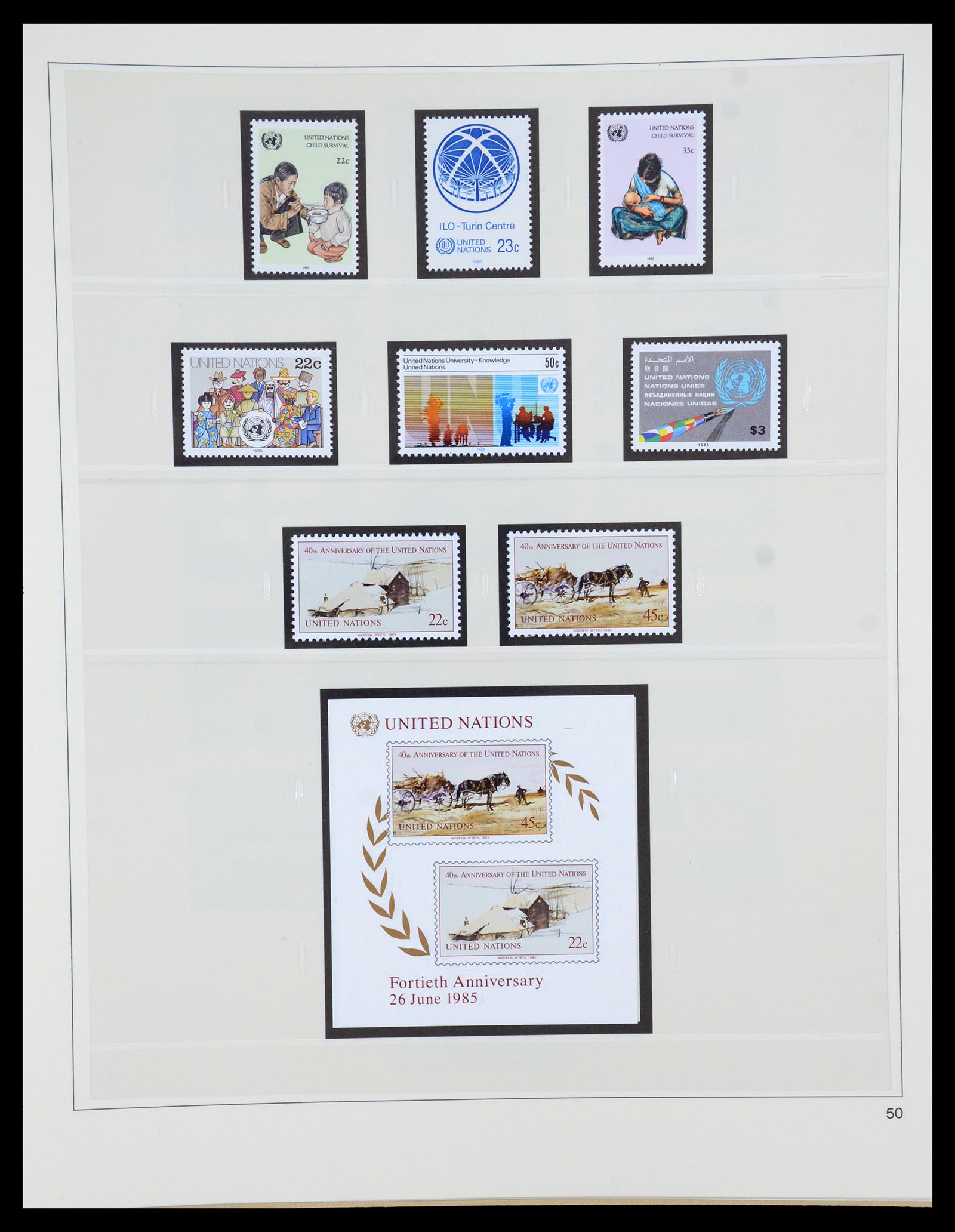 35879 050 - Postzegelverzameling 35879 Verenigde Naties 1951-2012.