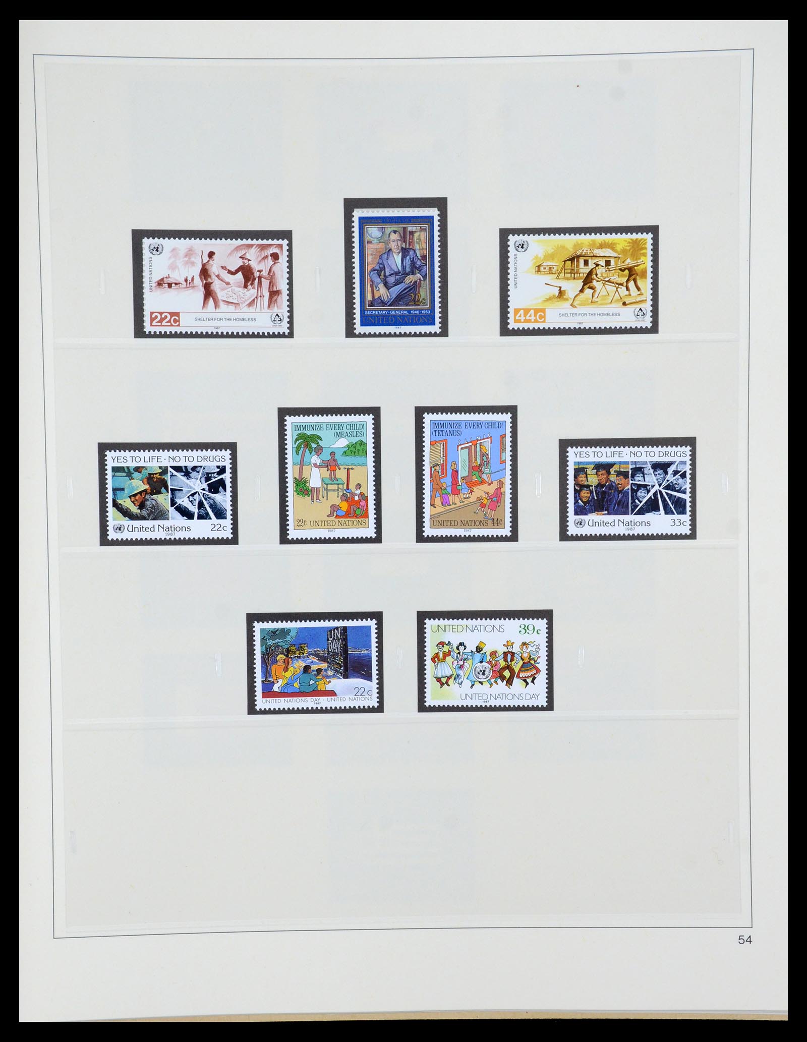 35879 054 - Postzegelverzameling 35879 Verenigde Naties 1951-2012.