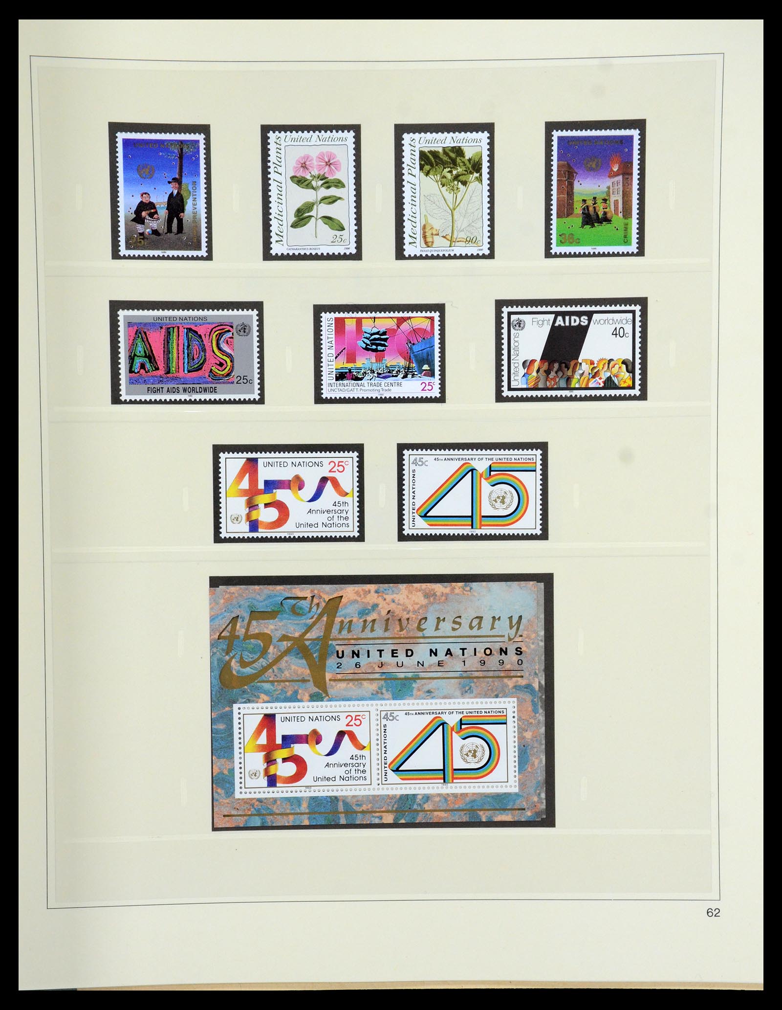 35879 062 - Postzegelverzameling 35879 Verenigde Naties 1951-2012.