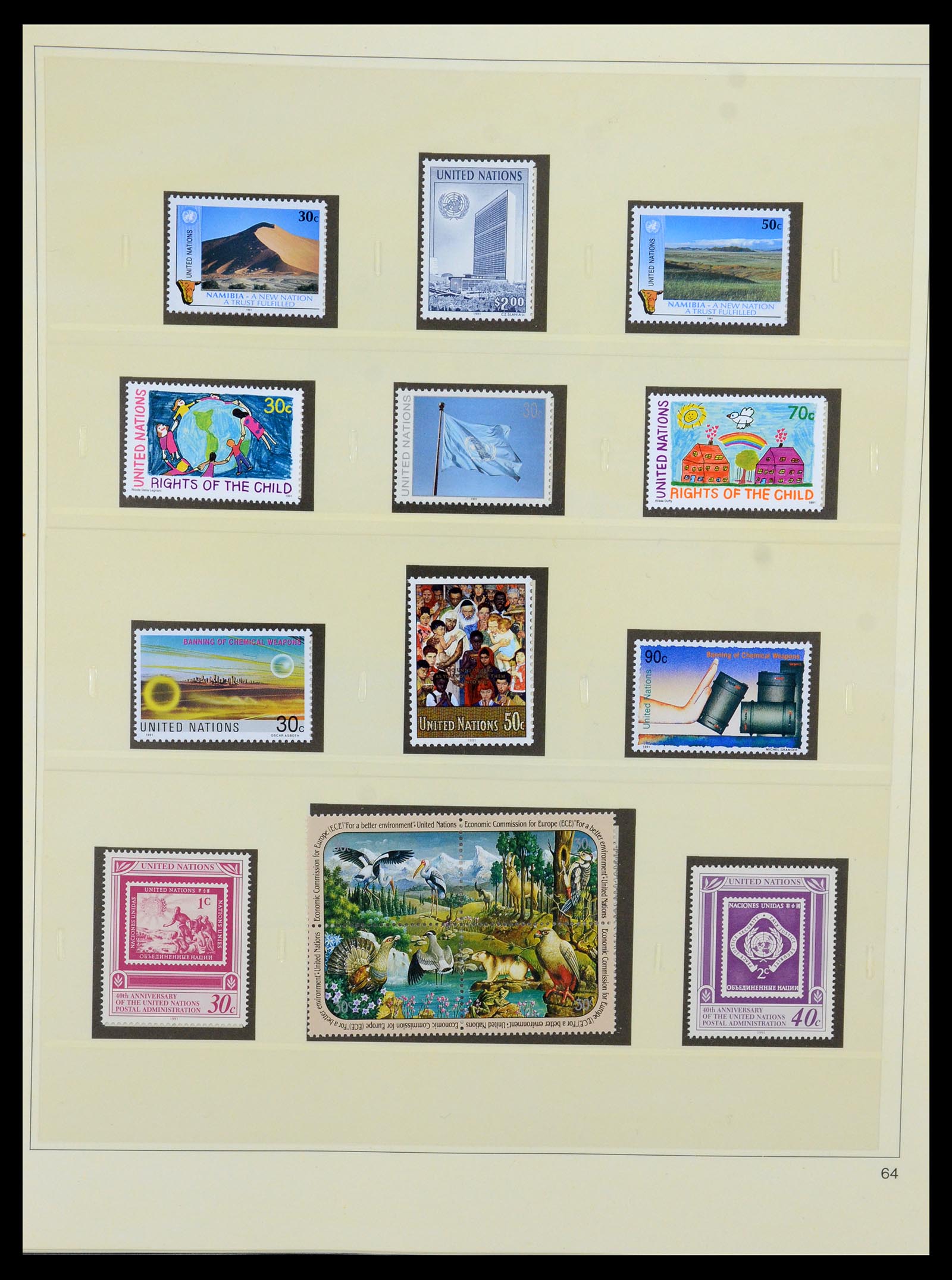35879 064 - Postzegelverzameling 35879 Verenigde Naties 1951-2012.