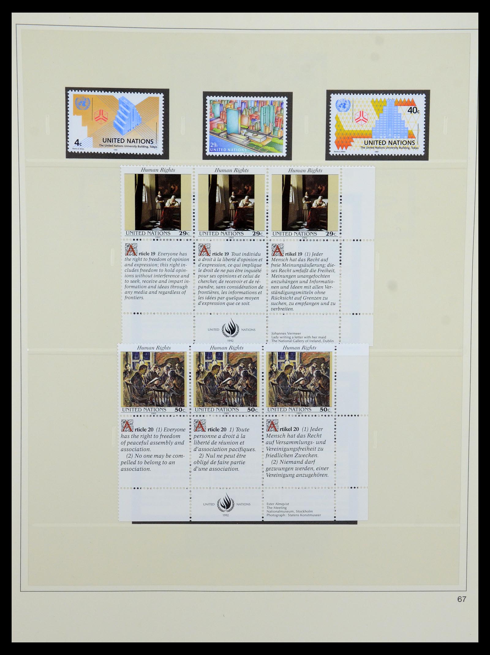 35879 067 - Postzegelverzameling 35879 Verenigde Naties 1951-2012.