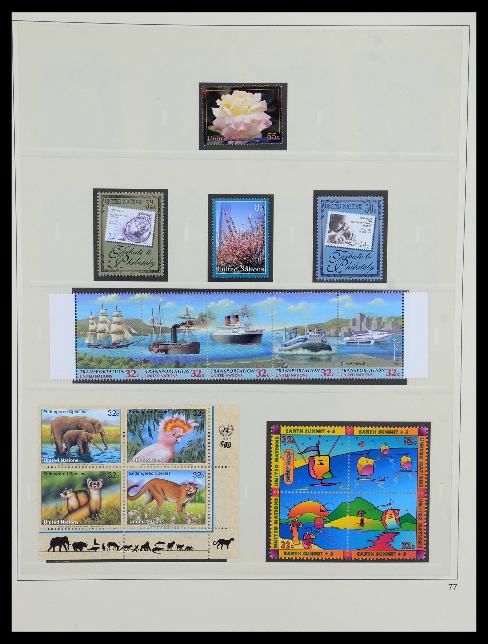 35879 077 - Postzegelverzameling 35879 Verenigde Naties 1951-2012.