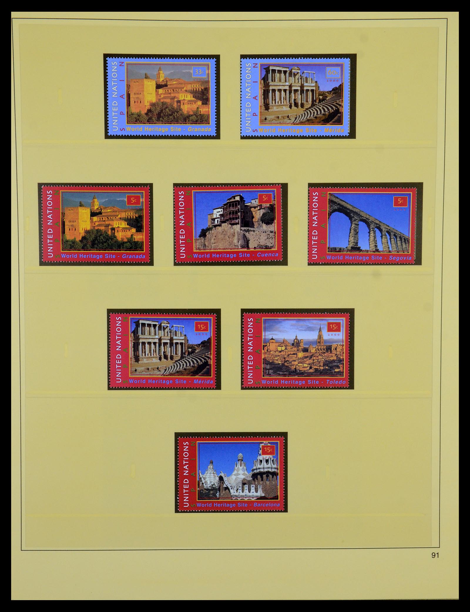 35879 091 - Postzegelverzameling 35879 Verenigde Naties 1951-2012.