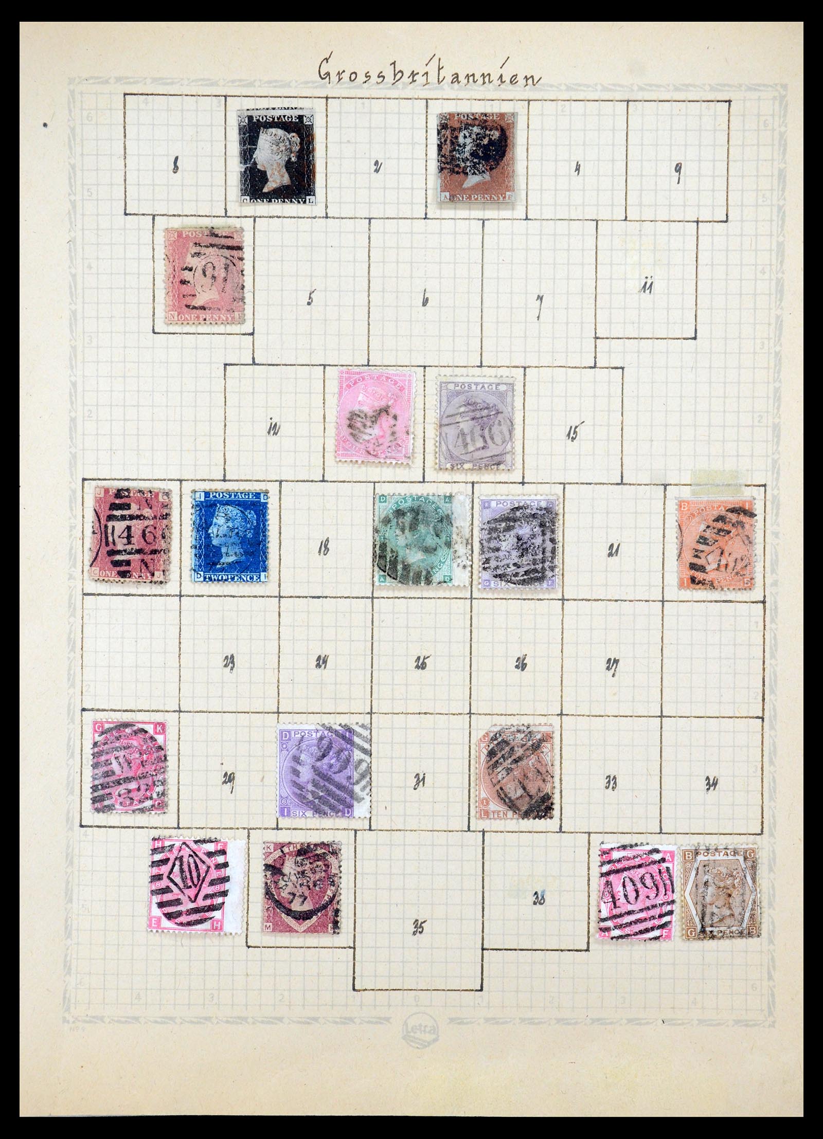 35886 038 - Postzegelverzameling 35886 Wereld 1840-1990.