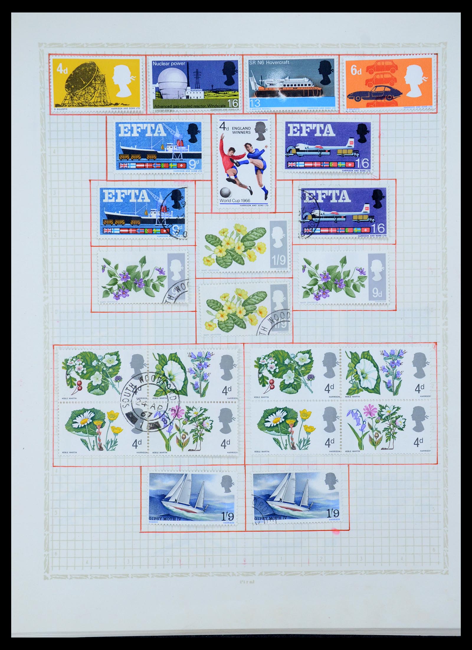 35886 054 - Postzegelverzameling 35886 Wereld 1840-1990.