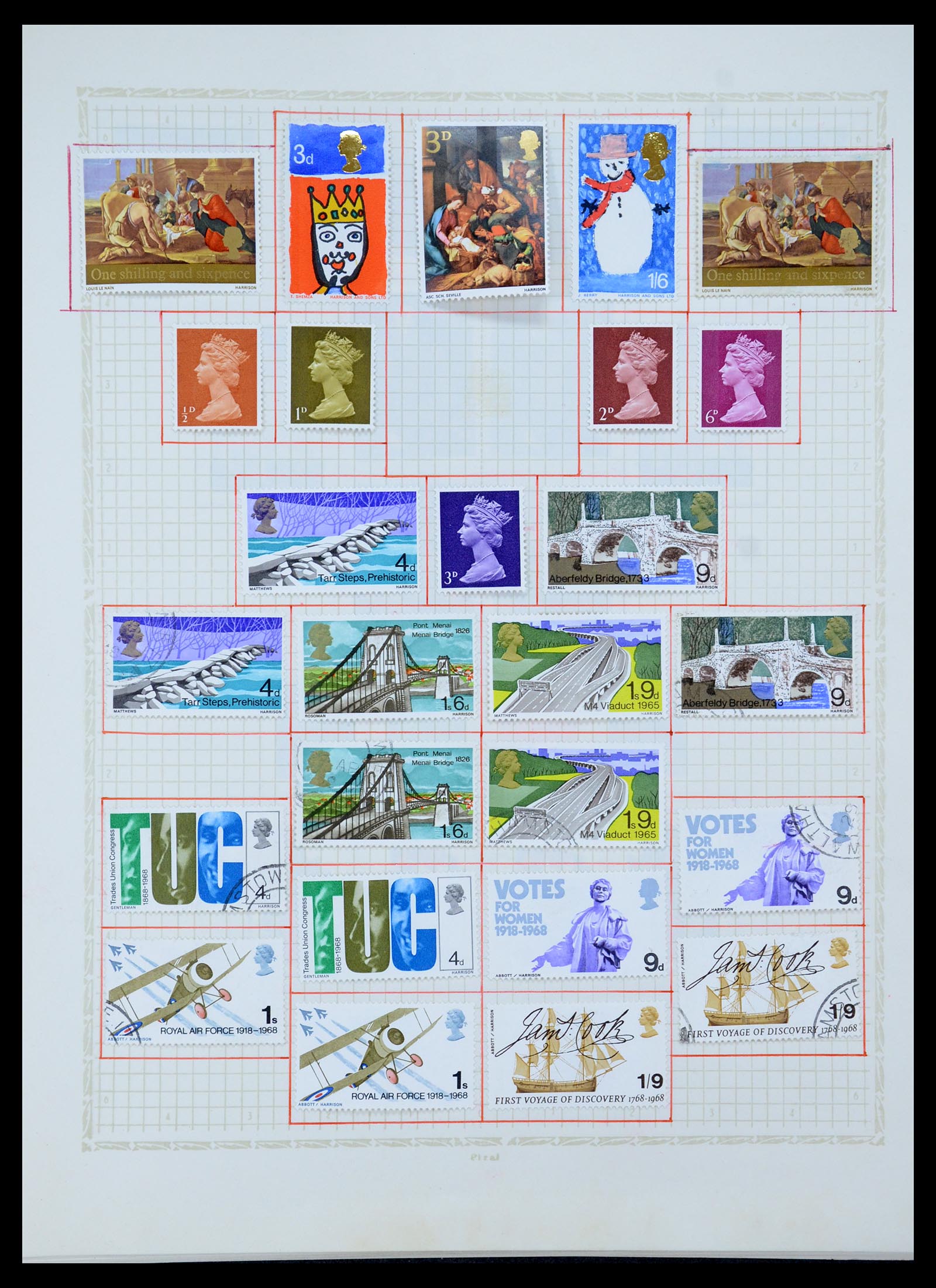 35886 055 - Postzegelverzameling 35886 Wereld 1840-1990.
