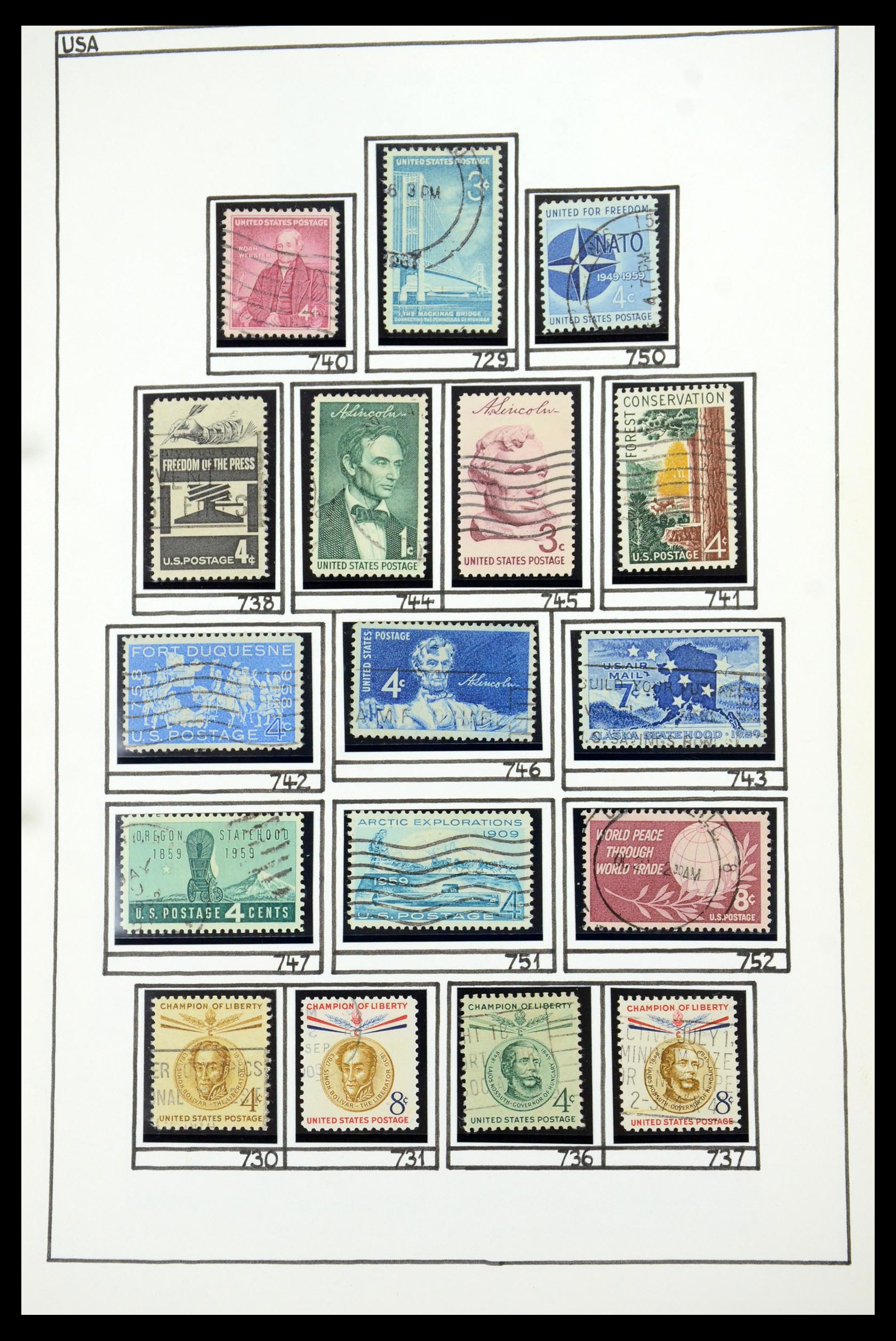 35888 045 - Stamp Collection 35888 USA 1851-2014.