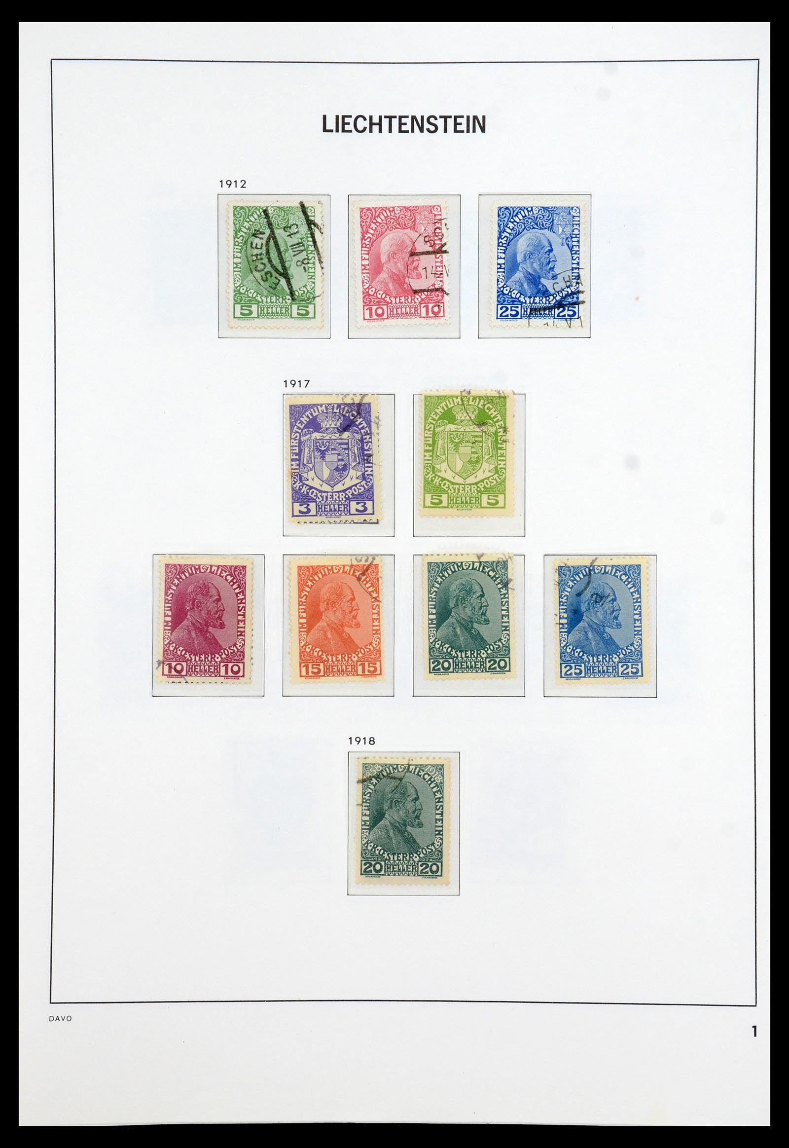 35896 001 - Postzegelverzameling 35896 Liechtenstein 1912-1990.