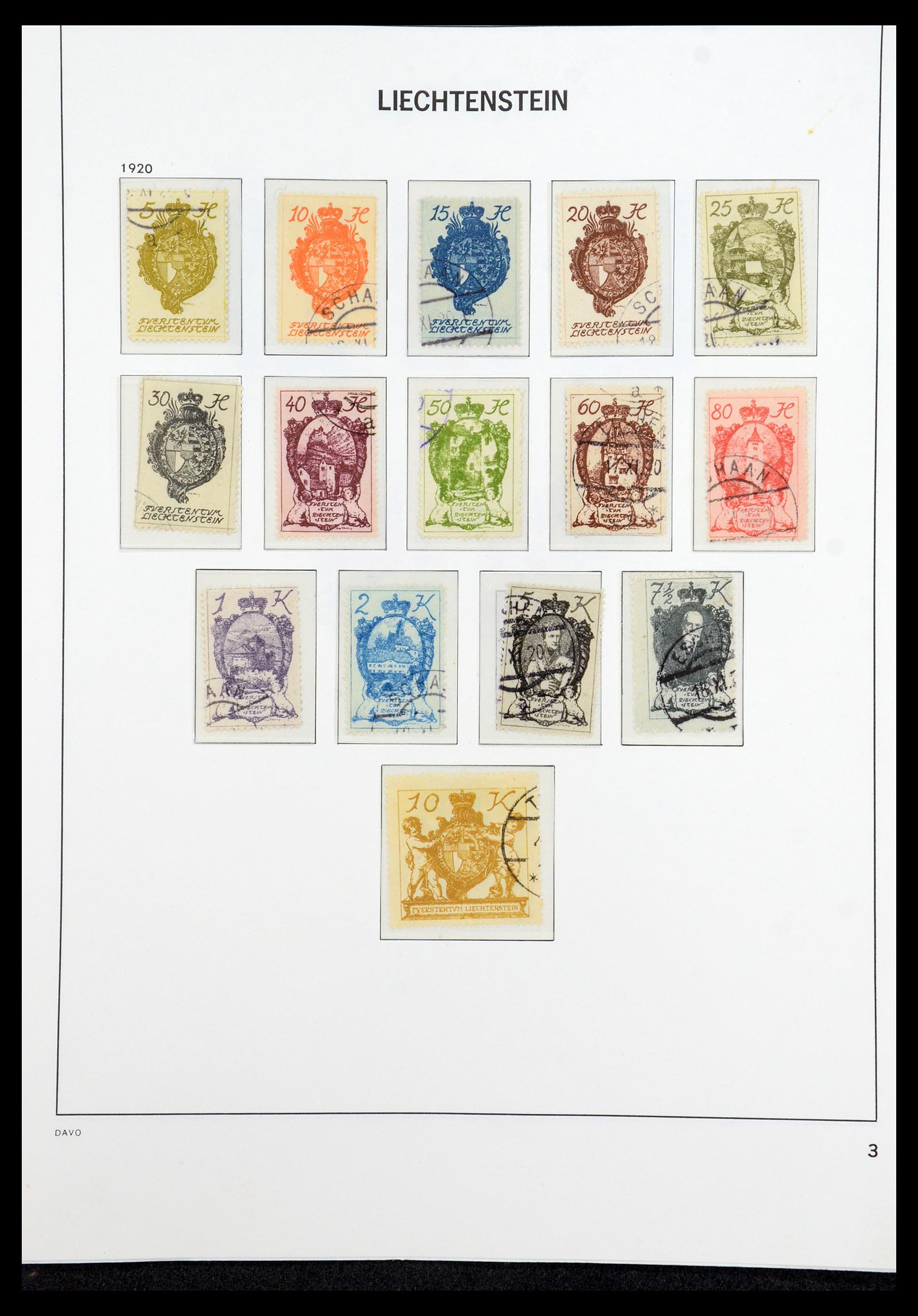 35896 003 - Postzegelverzameling 35896 Liechtenstein 1912-1990.