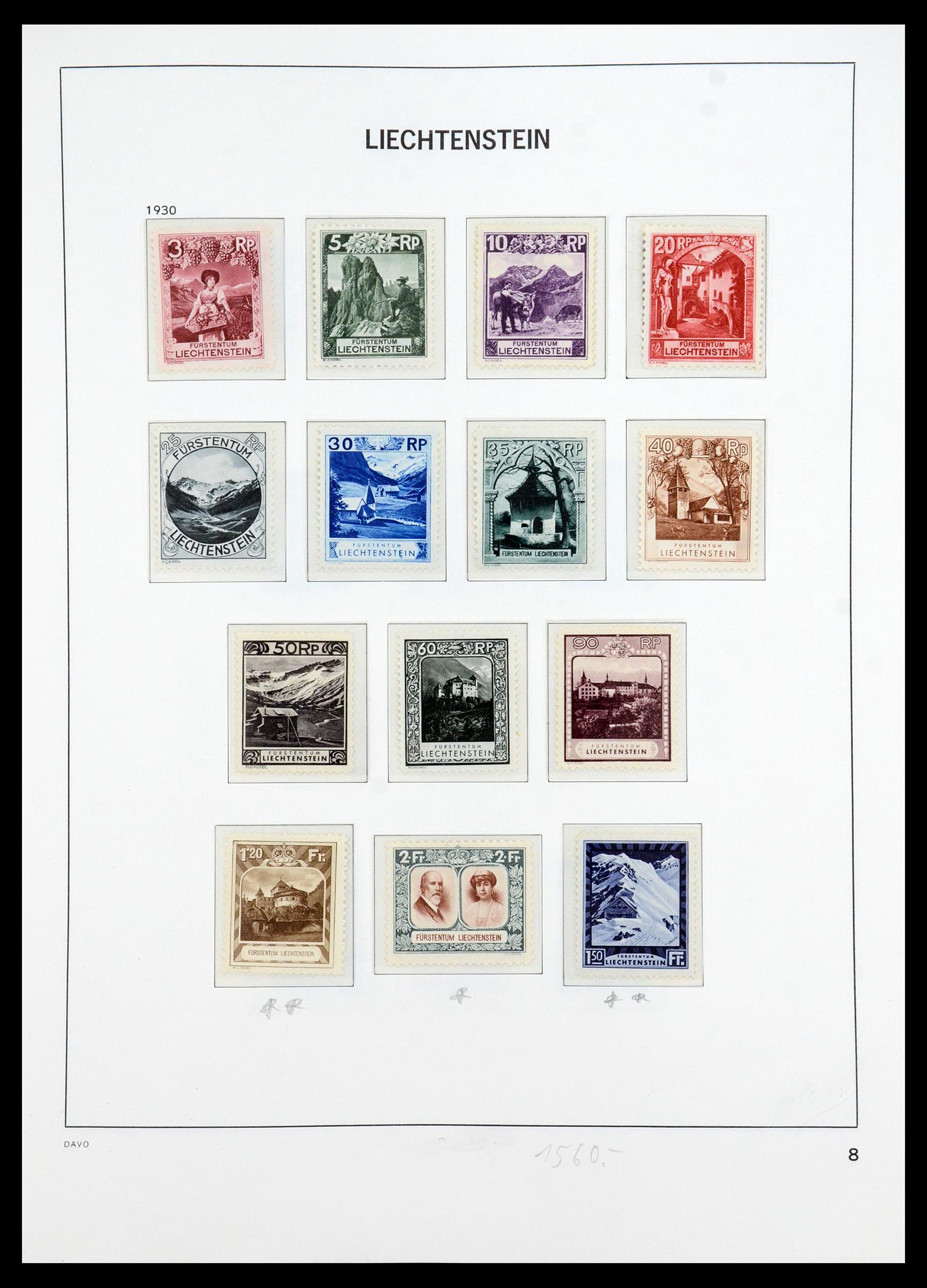 35896 009 - Postzegelverzameling 35896 Liechtenstein 1912-1990.