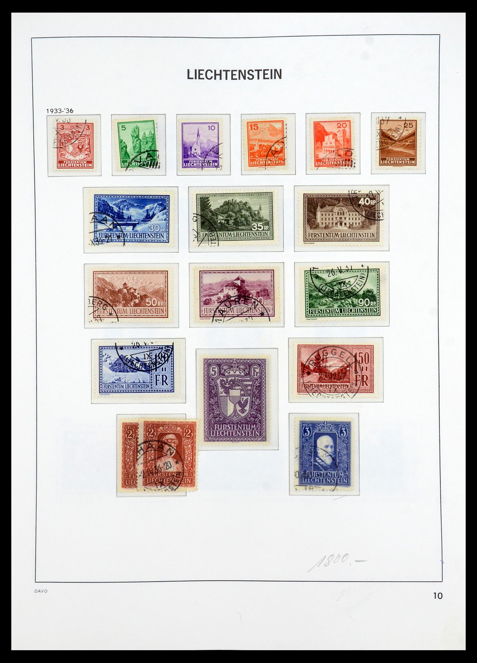 35896 011 - Postzegelverzameling 35896 Liechtenstein 1912-1990.