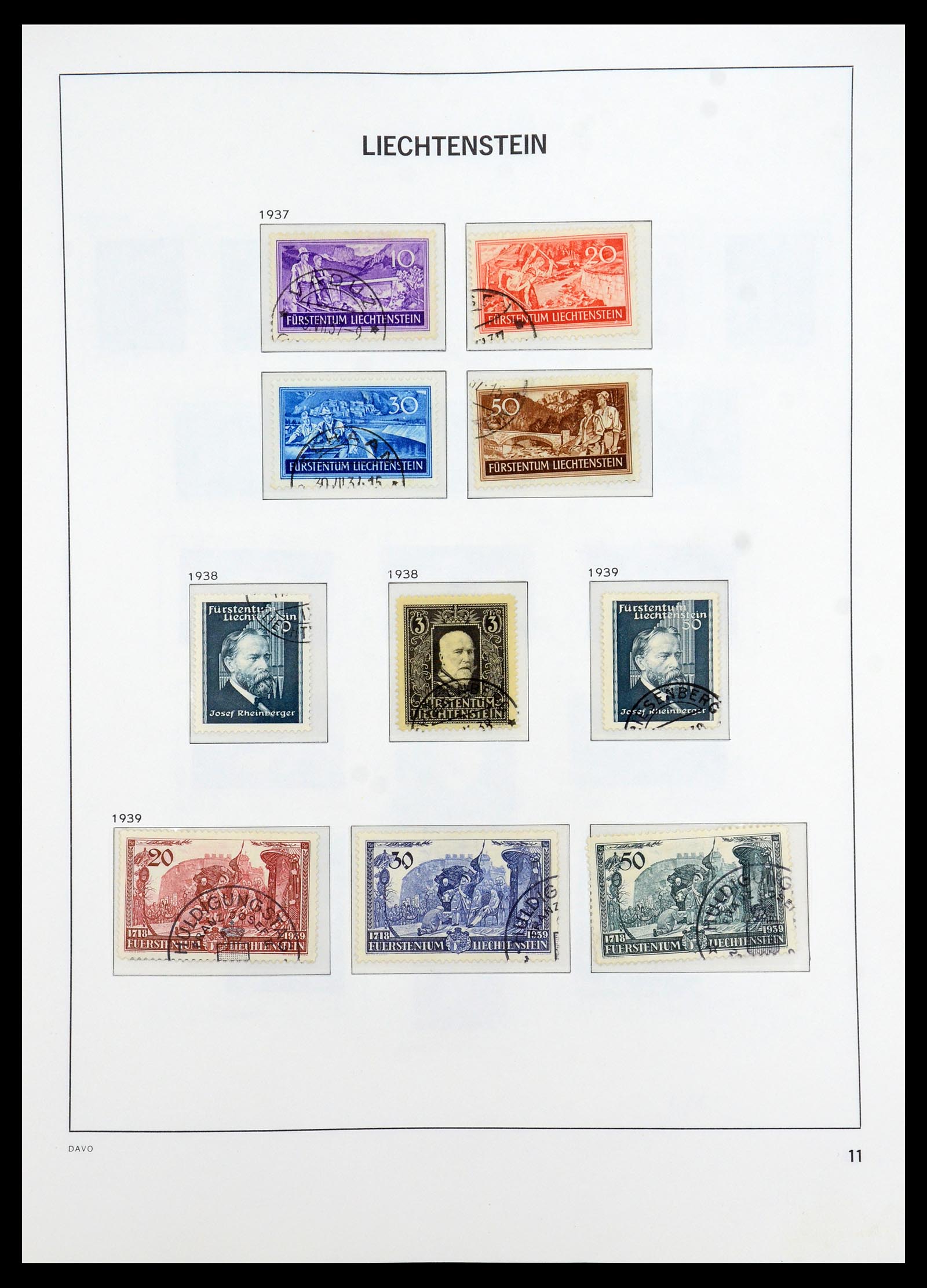 35896 012 - Stamp Collection 35896 Liechtenstein 1912-1990.
