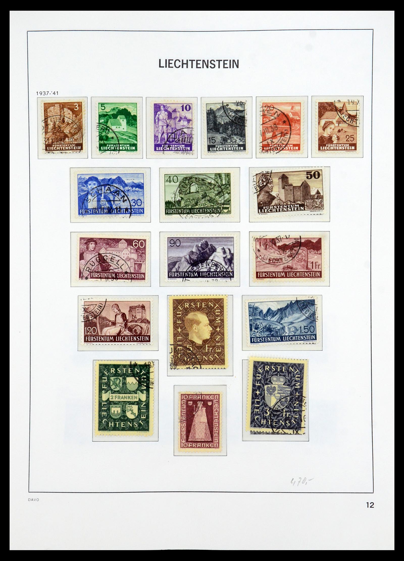35896 013 - Stamp Collection 35896 Liechtenstein 1912-1990.