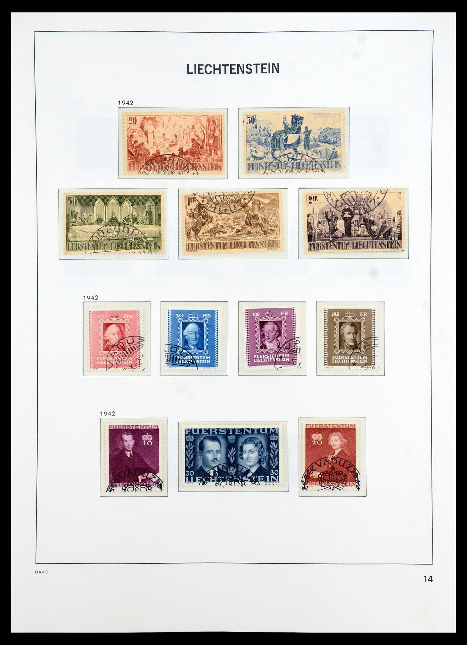 35896 015 - Stamp Collection 35896 Liechtenstein 1912-1990.