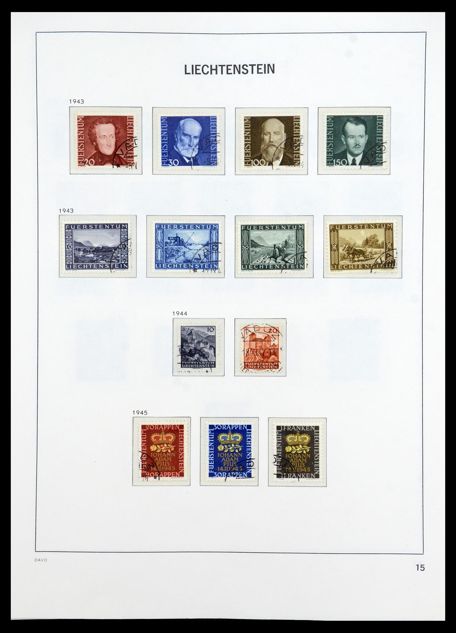 35896 016 - Stamp Collection 35896 Liechtenstein 1912-1990.