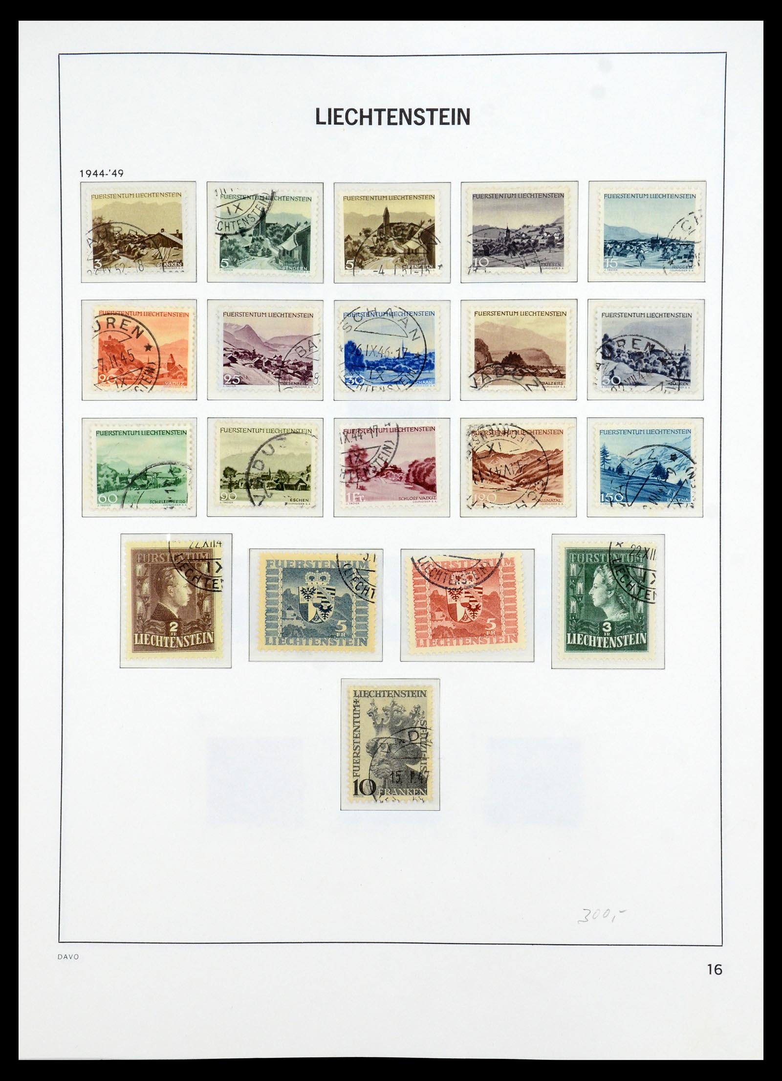 35896 017 - Postzegelverzameling 35896 Liechtenstein 1912-1990.