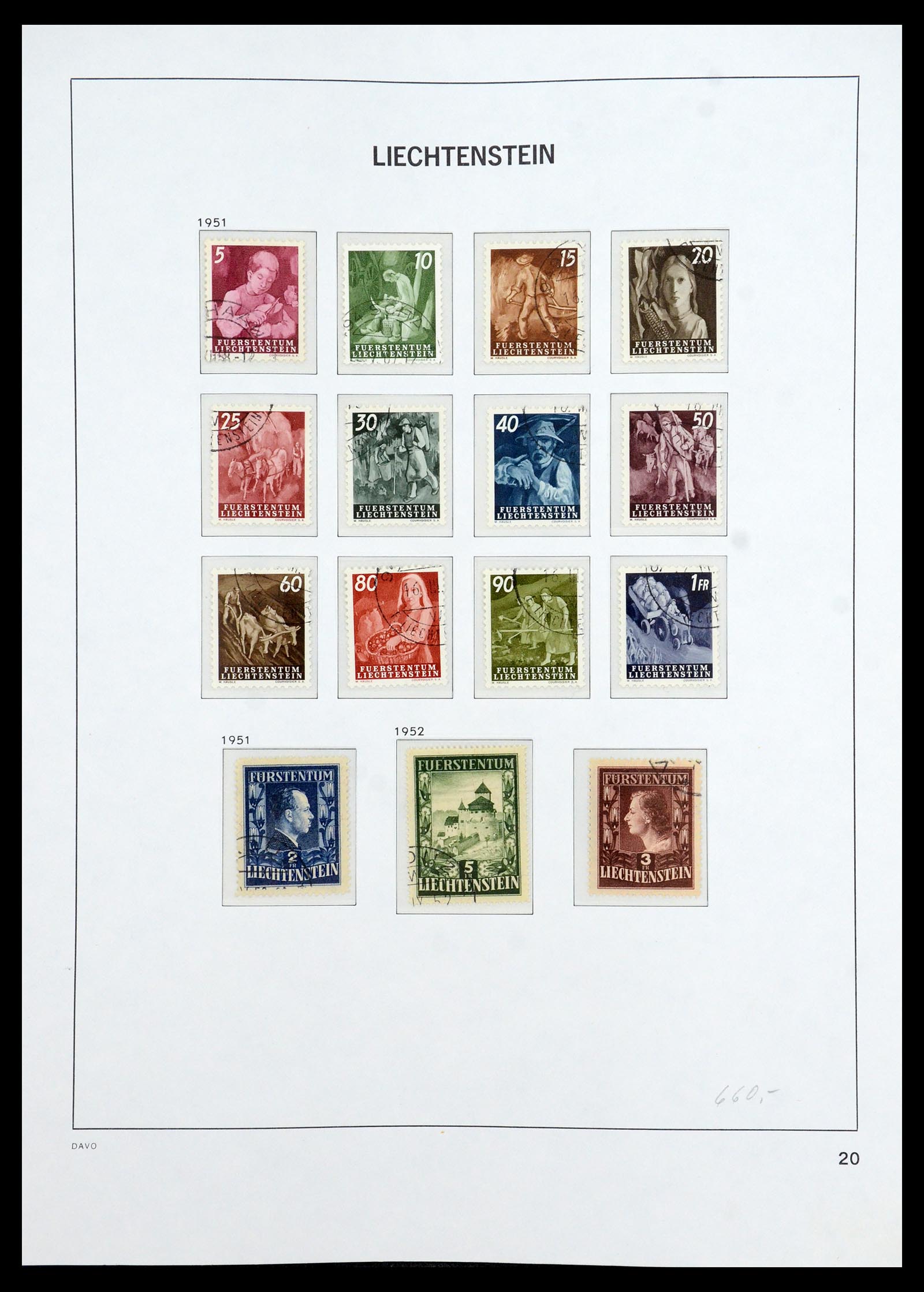 35896 021 - Stamp Collection 35896 Liechtenstein 1912-1990.
