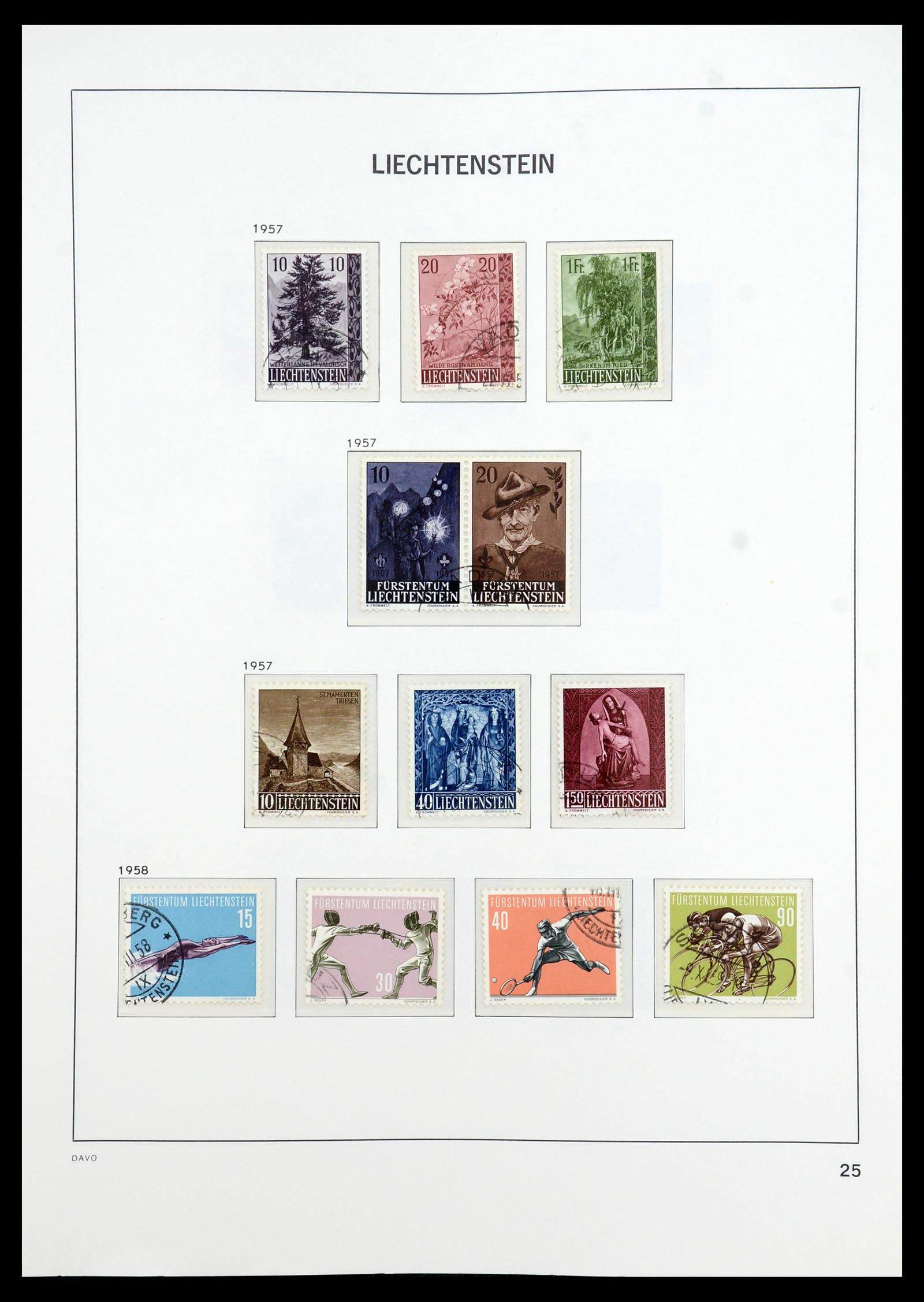 35896 026 - Stamp Collection 35896 Liechtenstein 1912-1990.
