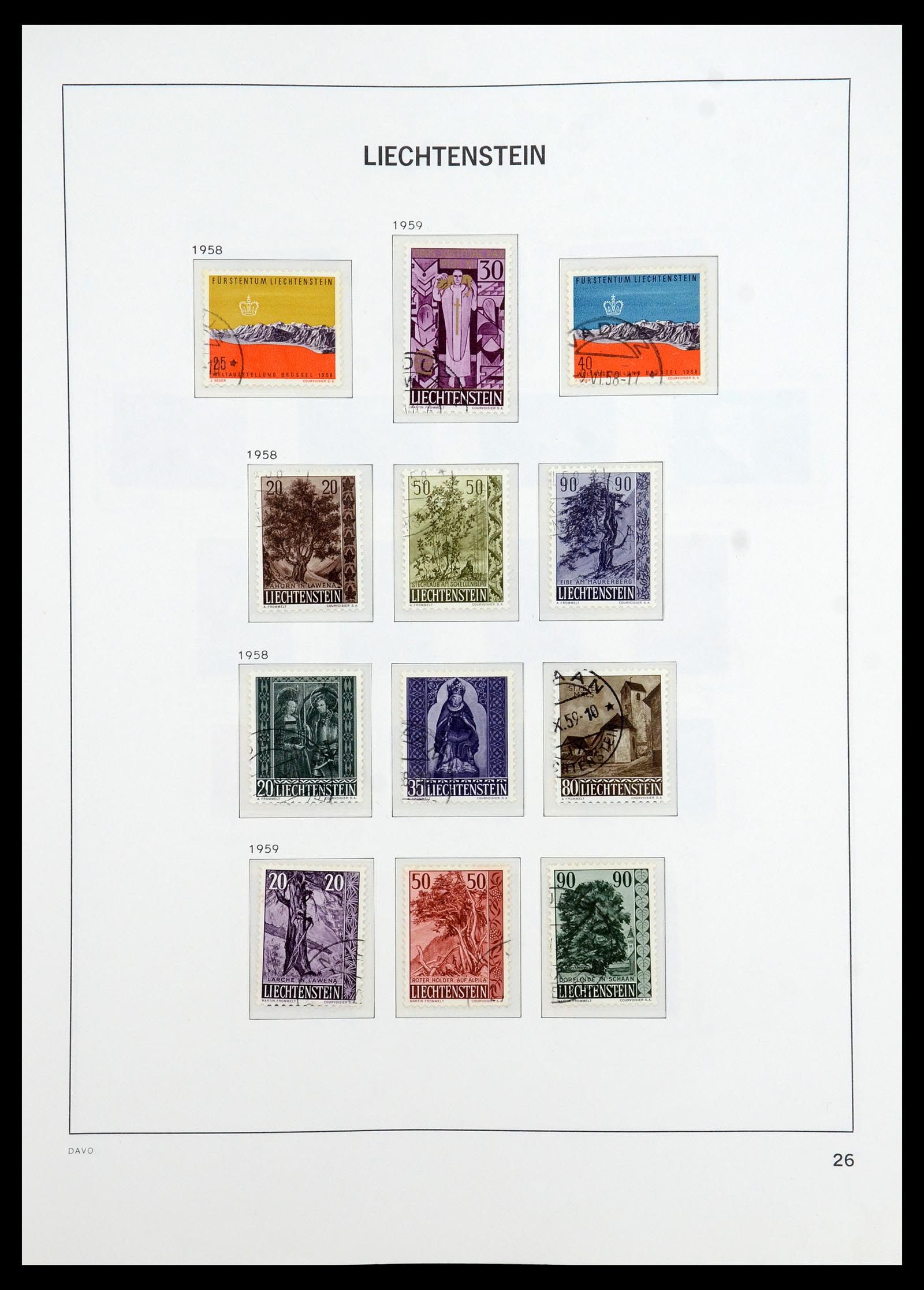 35896 027 - Stamp Collection 35896 Liechtenstein 1912-1990.