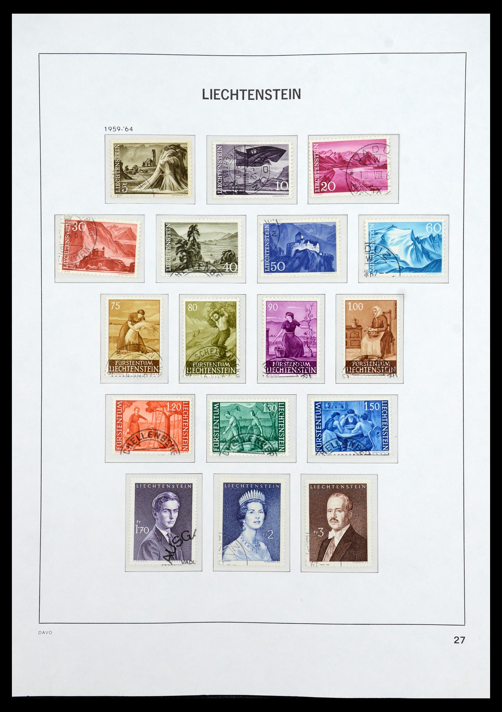 35896 028 - Stamp Collection 35896 Liechtenstein 1912-1990.