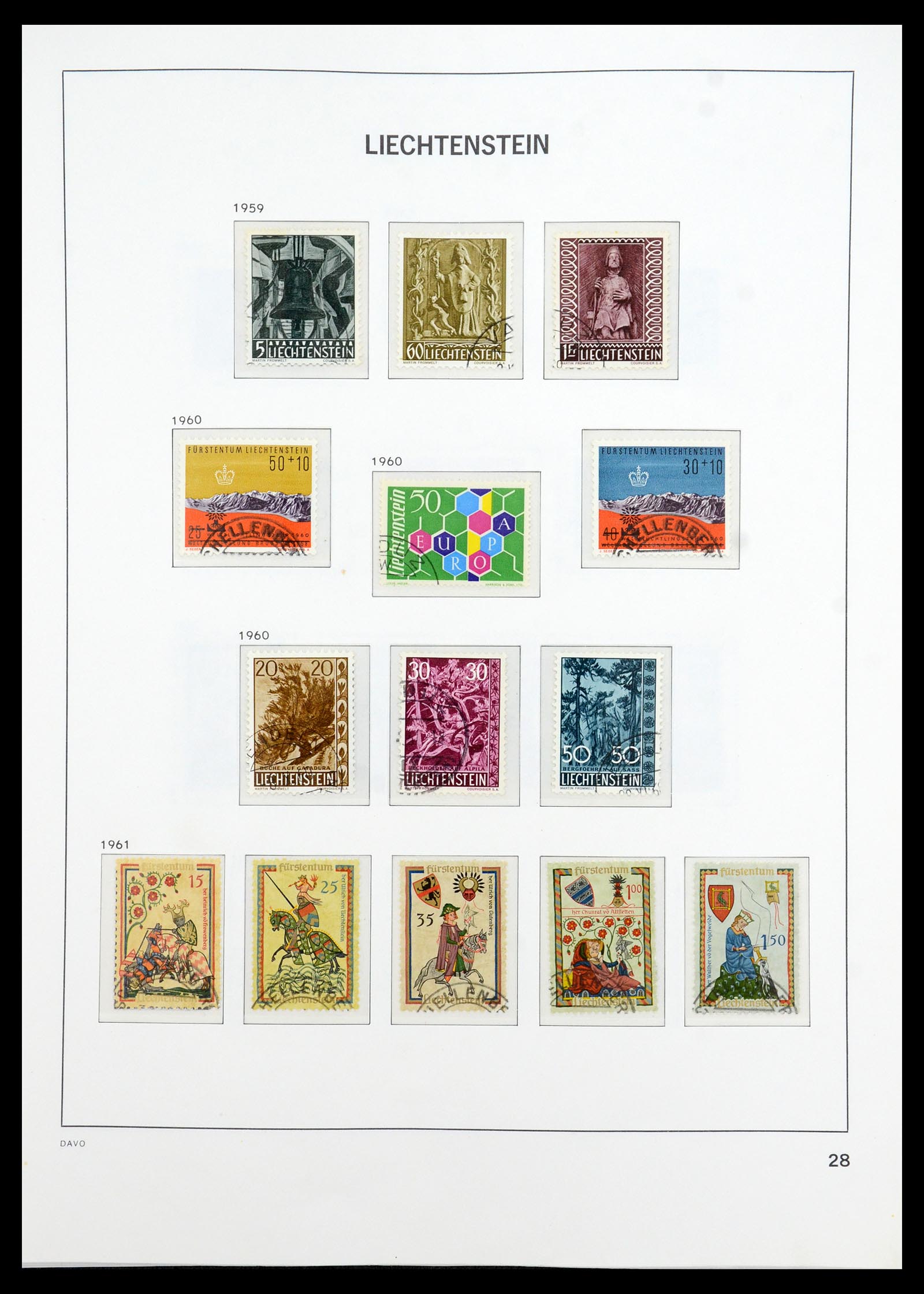 35896 029 - Stamp Collection 35896 Liechtenstein 1912-1990.