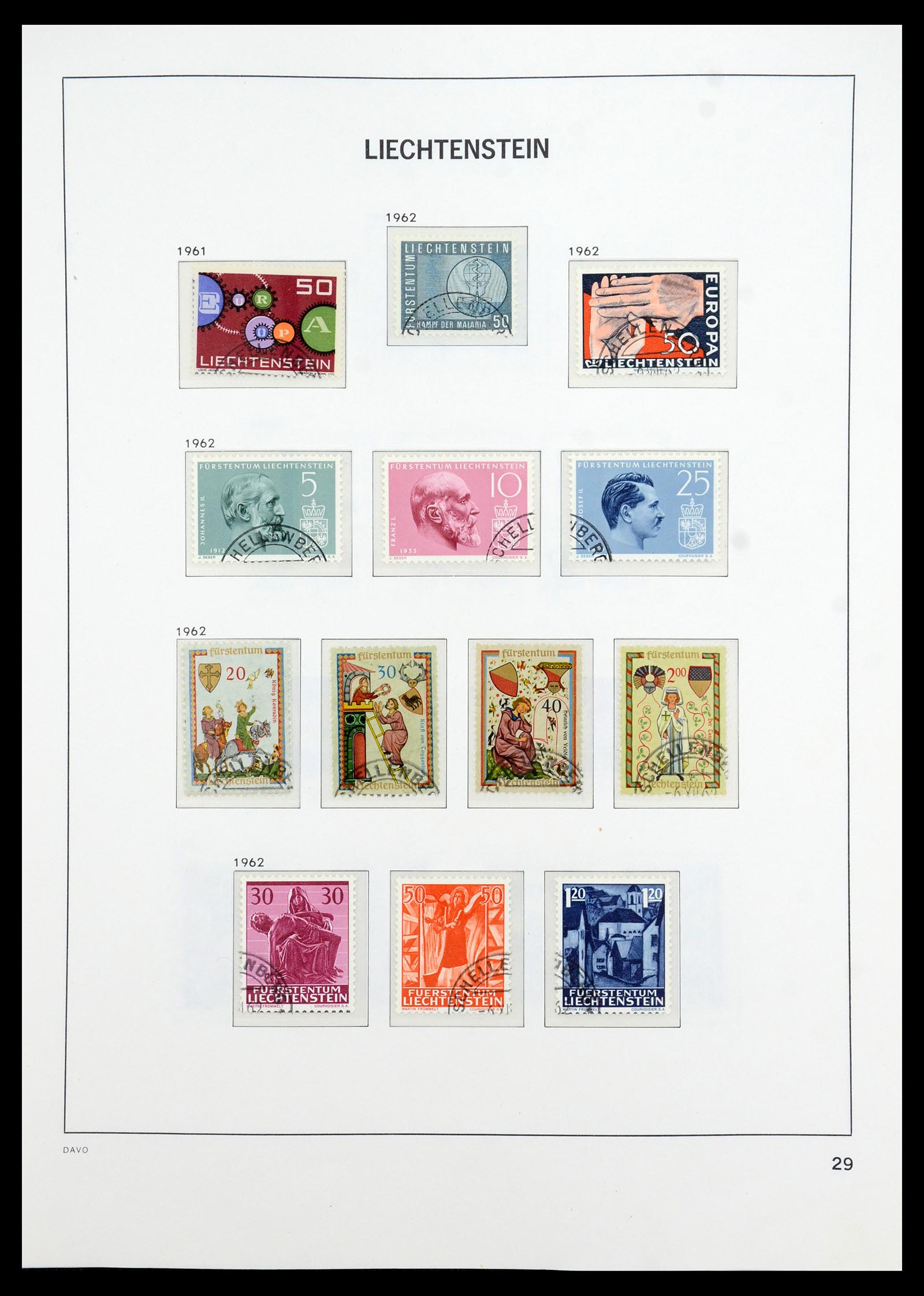 35896 030 - Stamp Collection 35896 Liechtenstein 1912-1990.