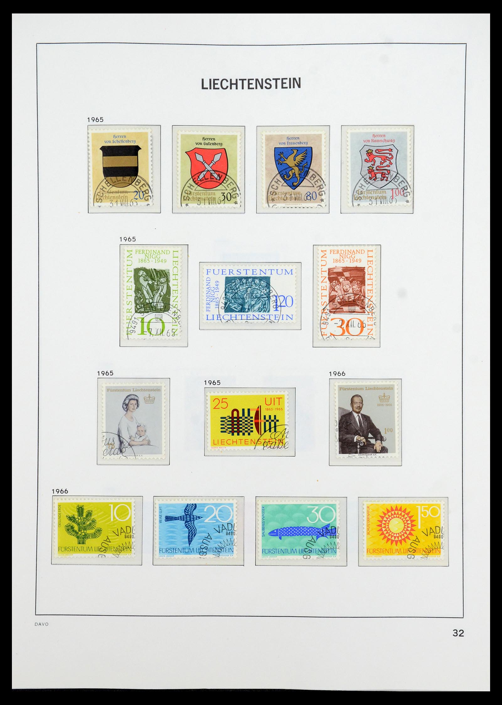 35896 033 - Stamp Collection 35896 Liechtenstein 1912-1990.