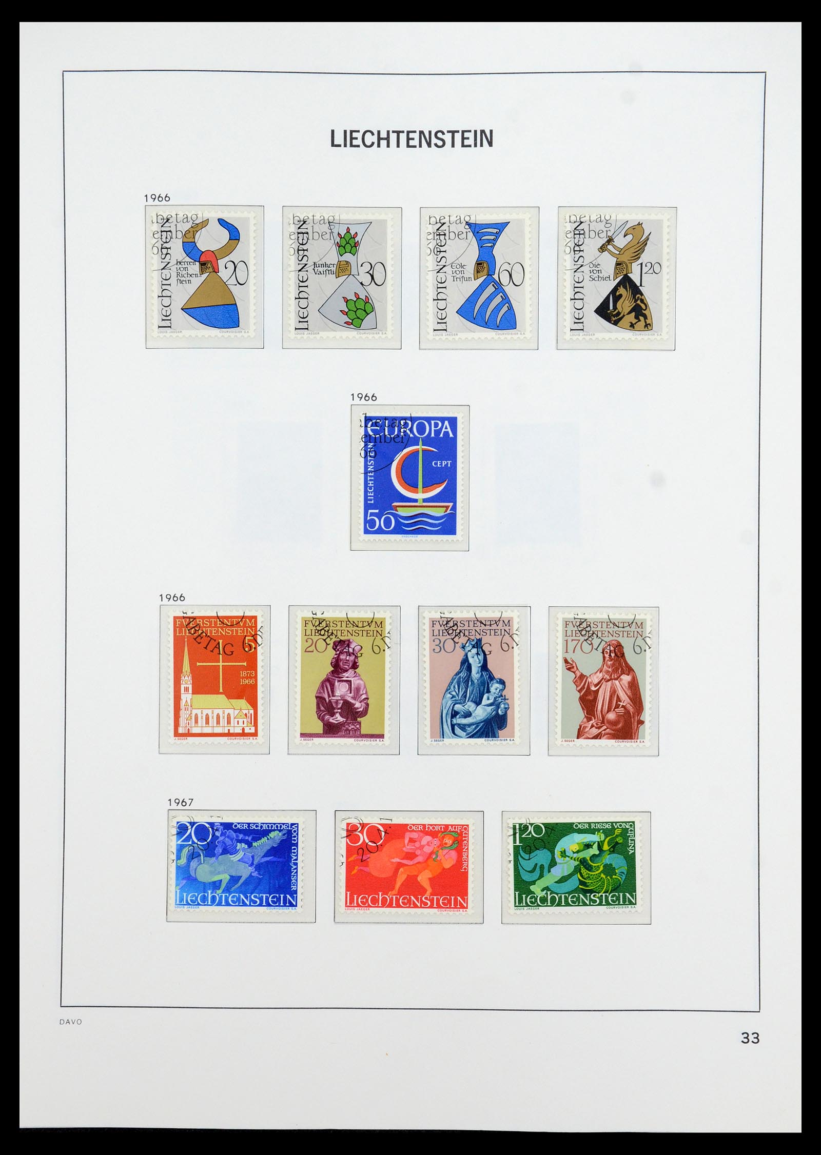 35896 034 - Stamp Collection 35896 Liechtenstein 1912-1990.