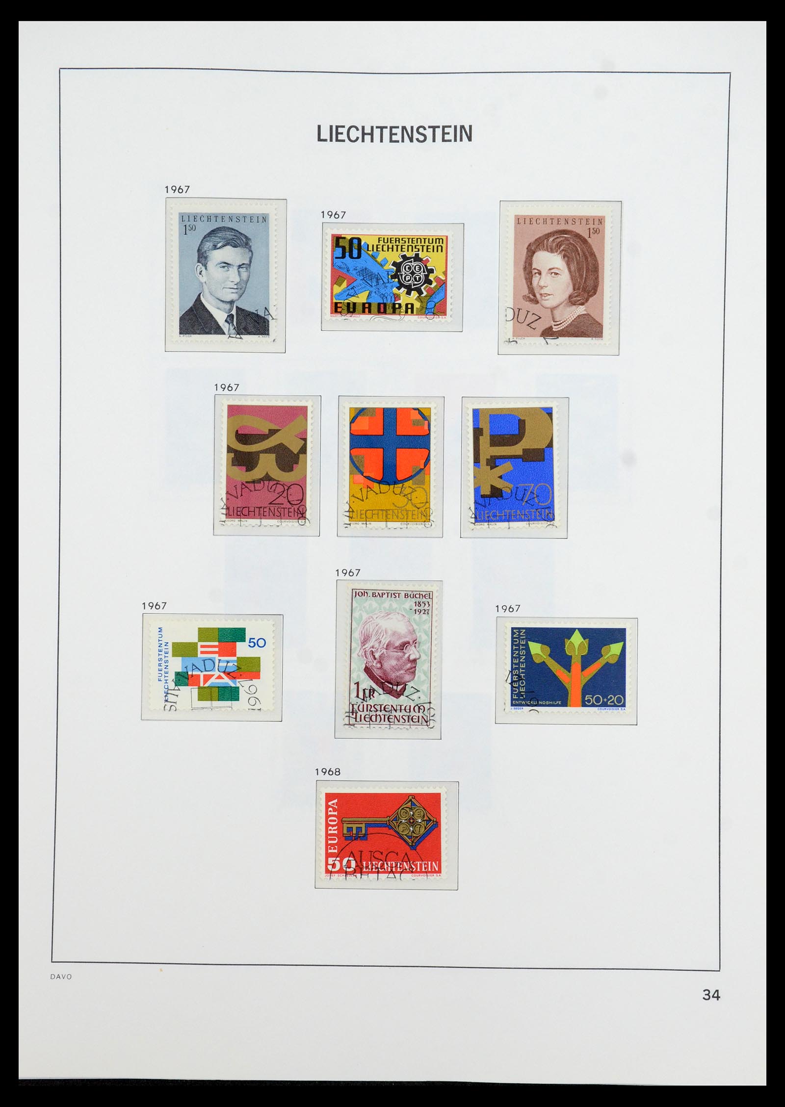 35896 035 - Stamp Collection 35896 Liechtenstein 1912-1990.