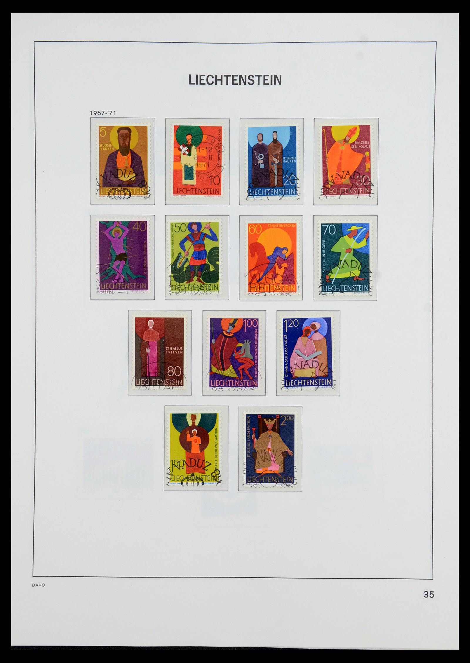 35896 036 - Stamp Collection 35896 Liechtenstein 1912-1990.