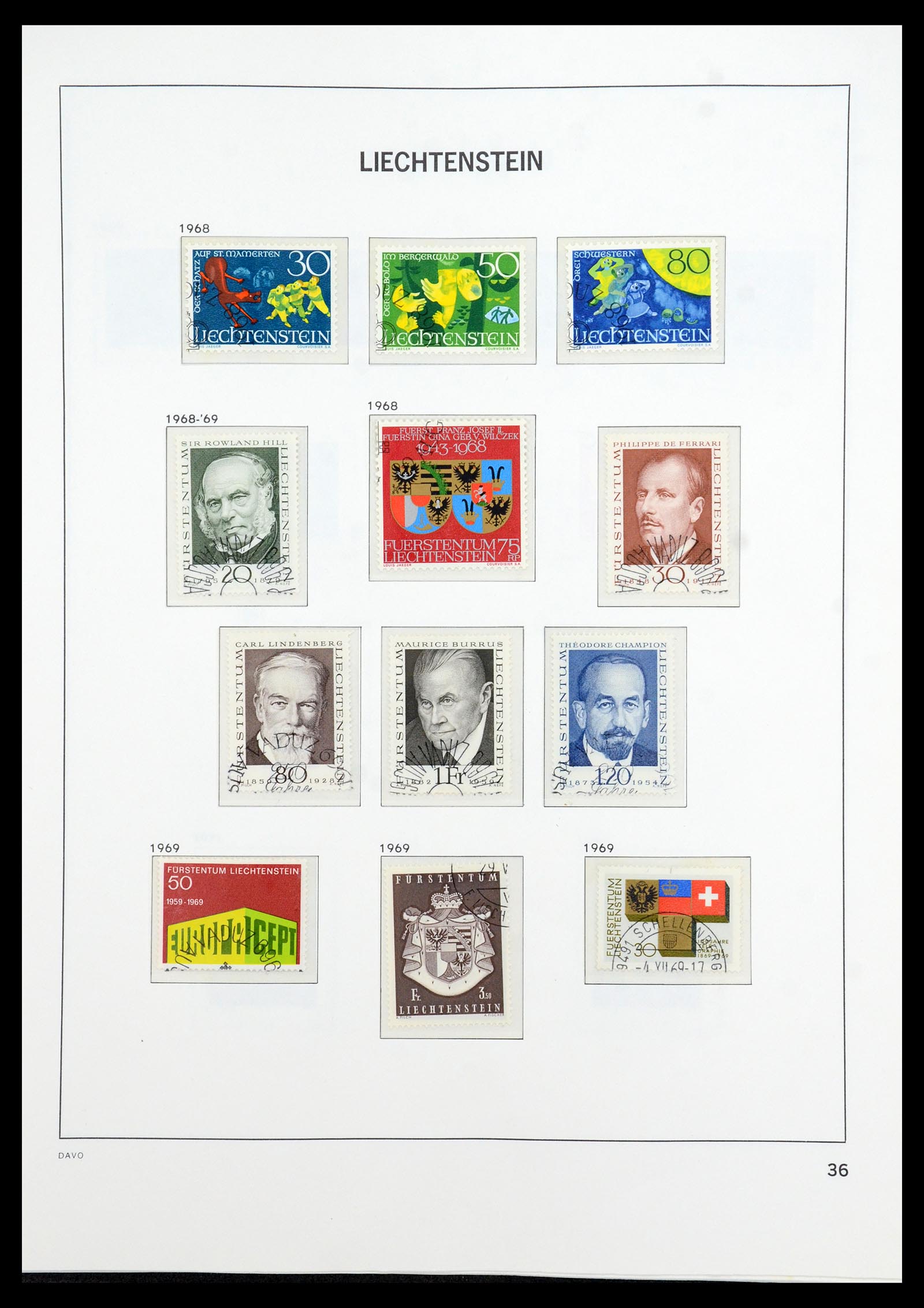 35896 037 - Stamp Collection 35896 Liechtenstein 1912-1990.