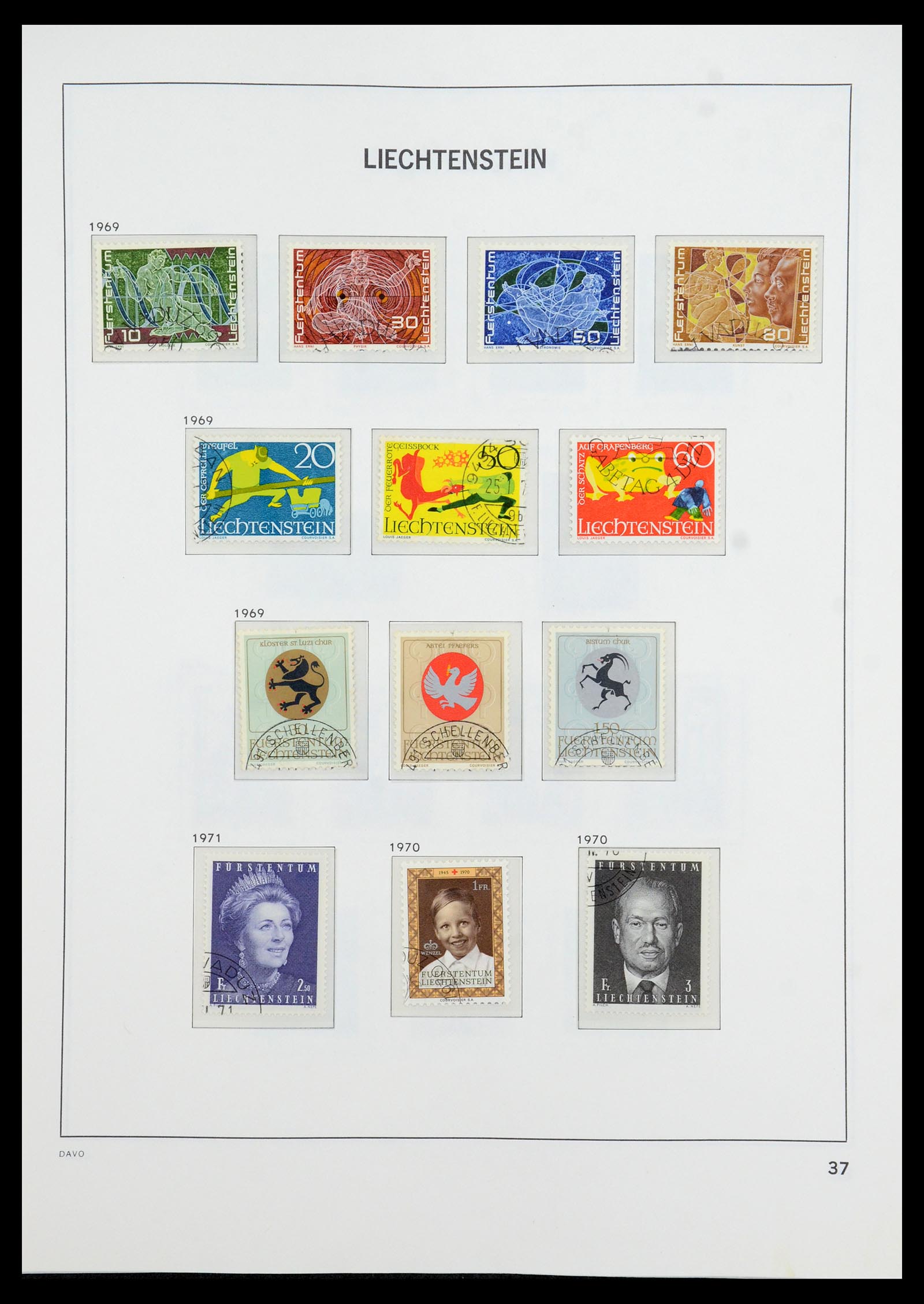 35896 038 - Stamp Collection 35896 Liechtenstein 1912-1990.