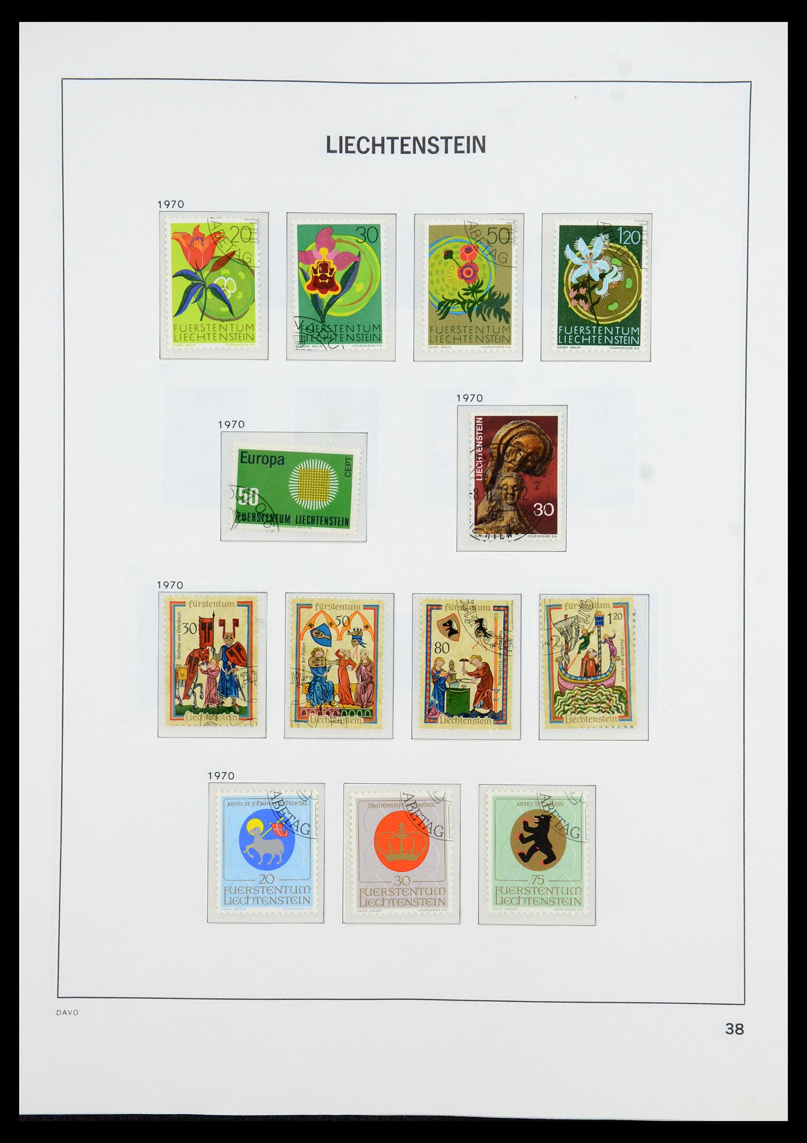 35896 039 - Stamp Collection 35896 Liechtenstein 1912-1990.