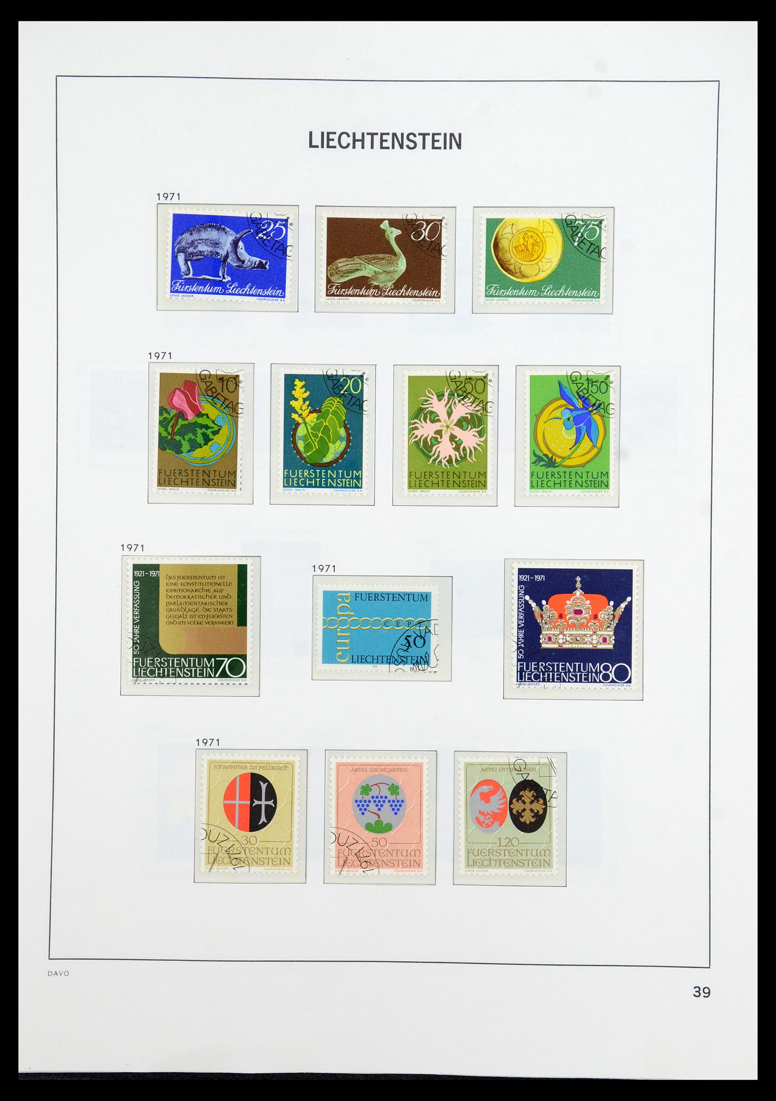 35896 040 - Stamp Collection 35896 Liechtenstein 1912-1990.