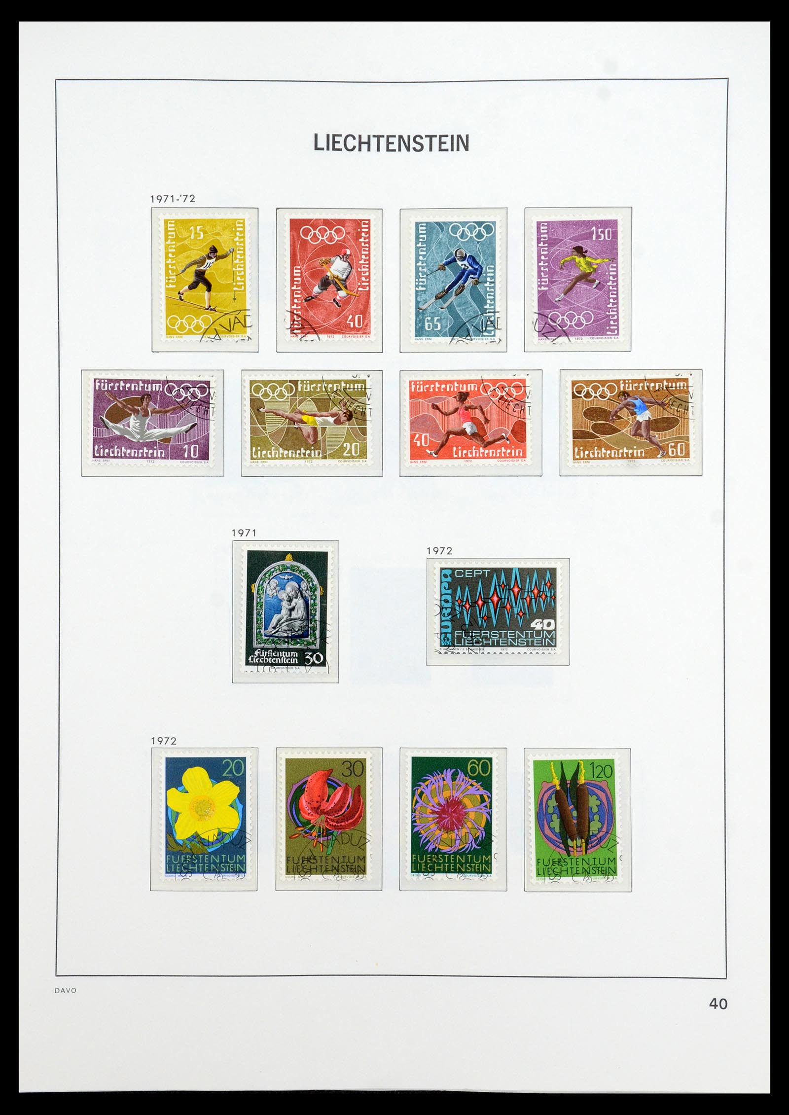 35896 041 - Stamp Collection 35896 Liechtenstein 1912-1990.