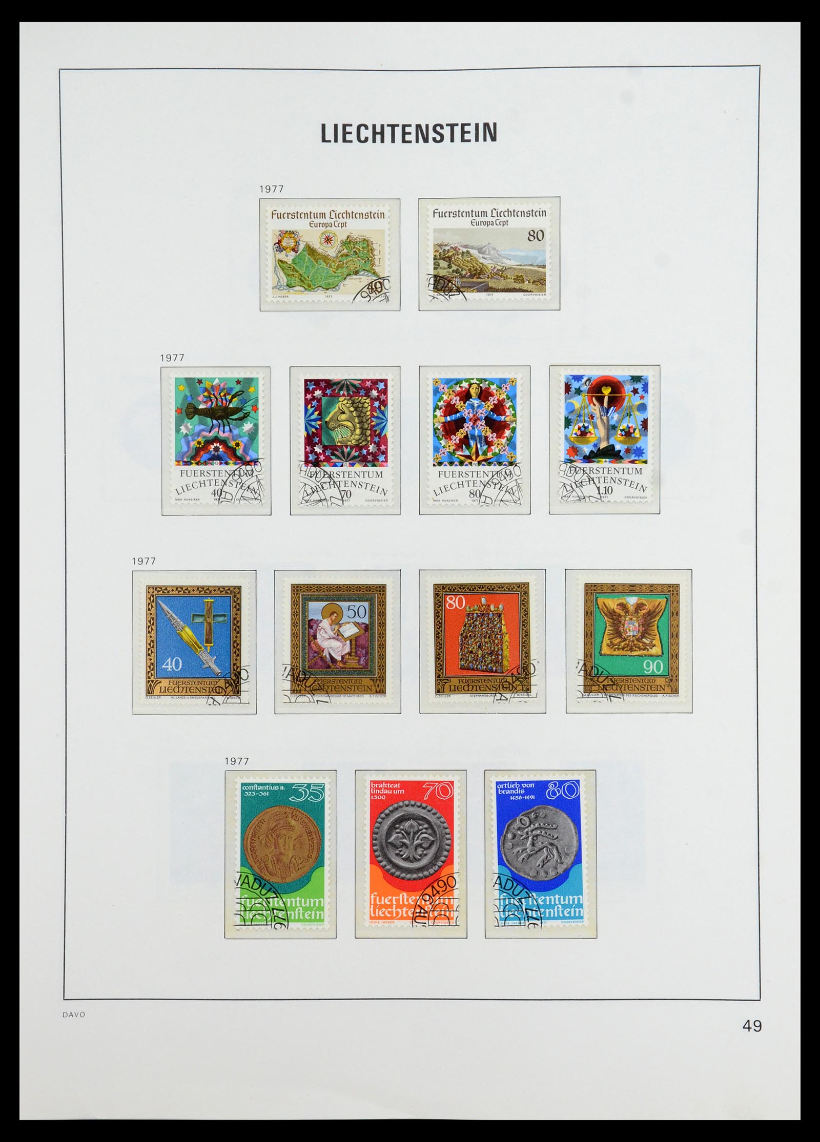 35896 050 - Stamp Collection 35896 Liechtenstein 1912-1990.