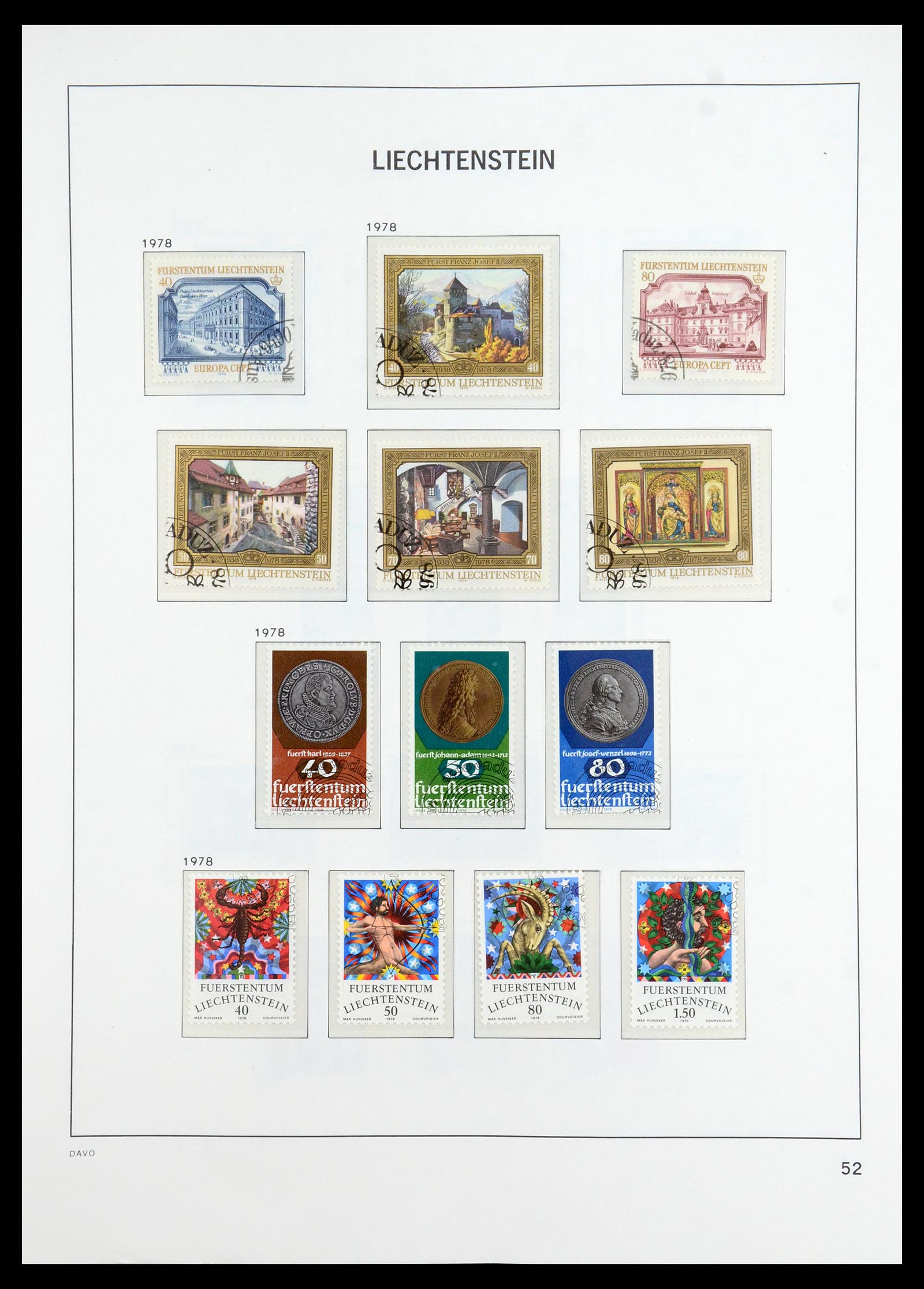 35896 053 - Stamp Collection 35896 Liechtenstein 1912-1990.