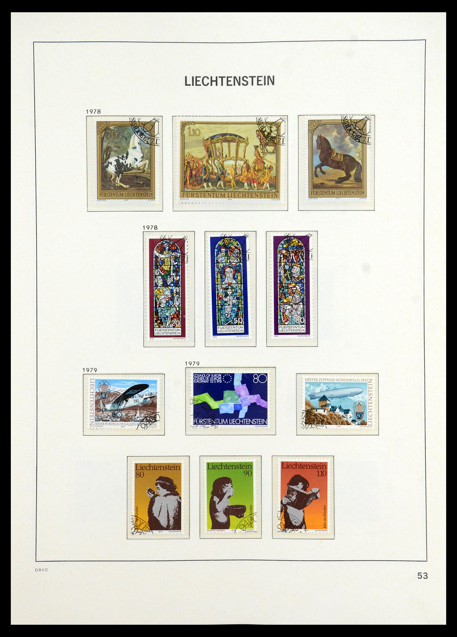 35896 054 - Stamp Collection 35896 Liechtenstein 1912-1990.