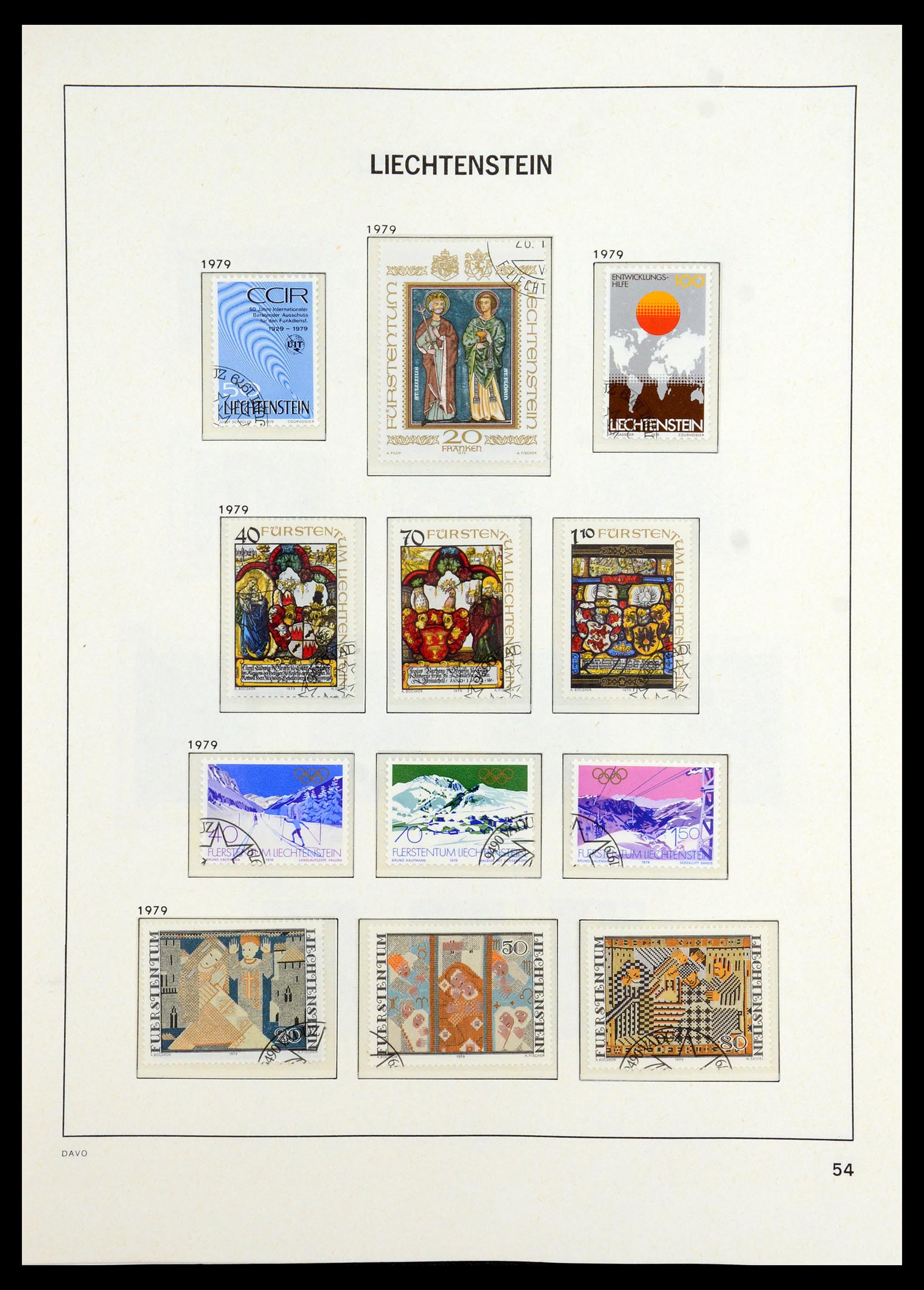 35896 055 - Stamp Collection 35896 Liechtenstein 1912-1990.