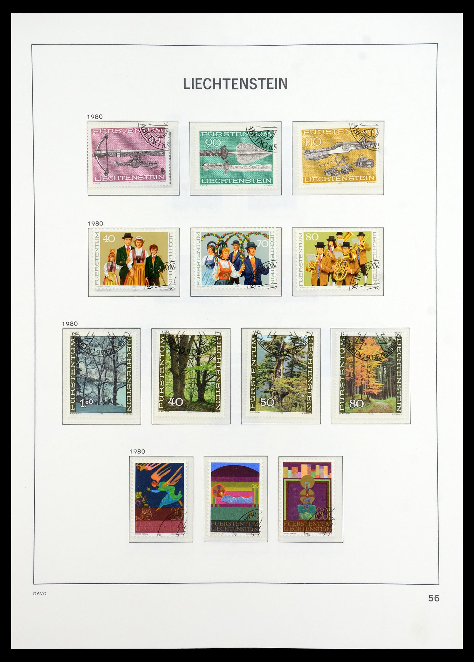 35896 056 - Stamp Collection 35896 Liechtenstein 1912-1990.